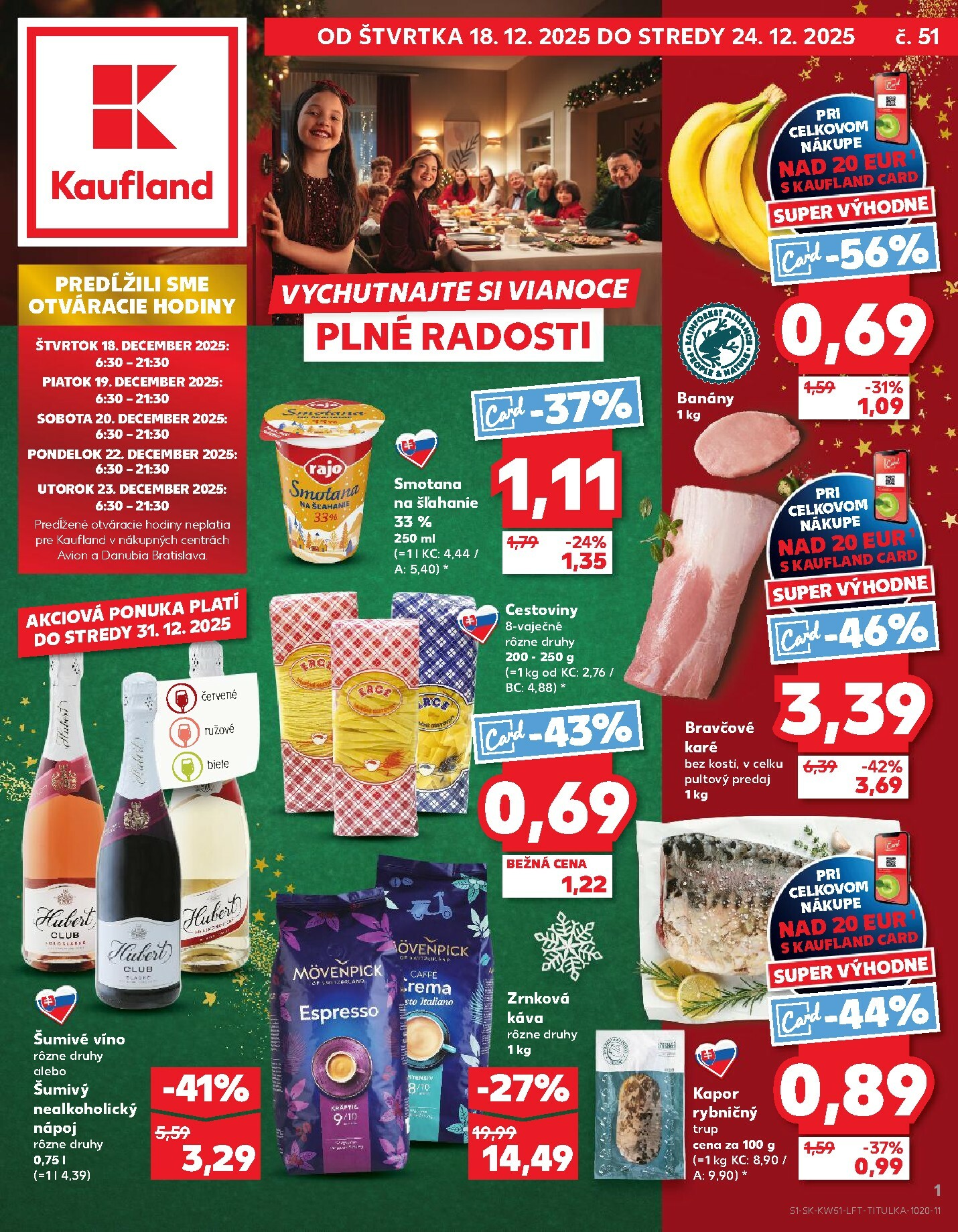 kaufland - Leták Kaufland platný od 18.12. do 24.12. - page: 1