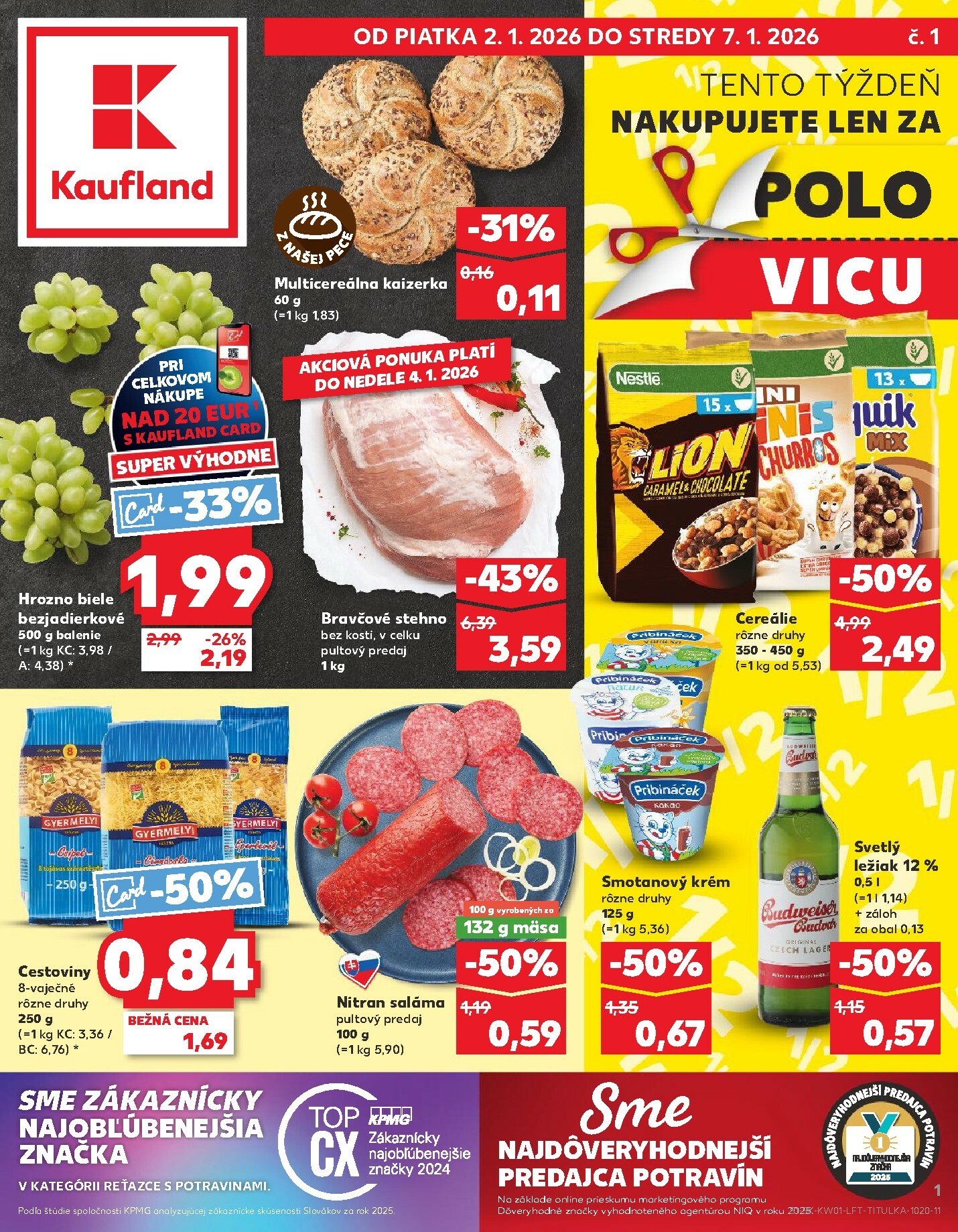 kaufland - Leták Kaufland platný od 02.01. do 07.01. - page: 1