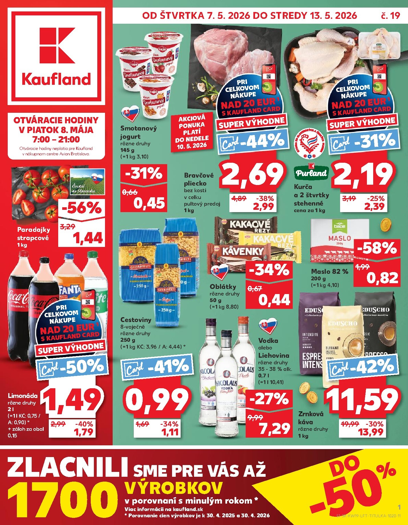 kaufland - Nový leták Kaufland od štvrtka, 07.05.2026 do stredy, 13.05.2026 - page: 1