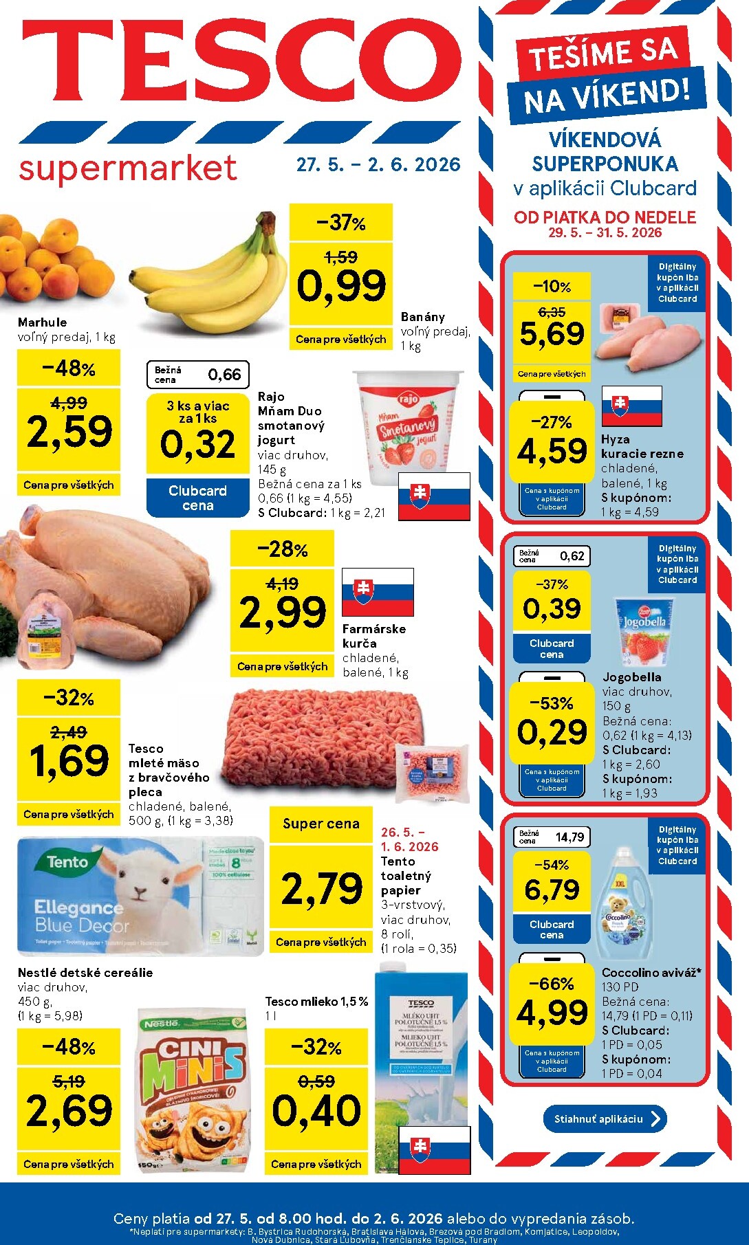 tesco - Nový Tesco supermarket leták od stredy, 27.05.2026 do utorka, 02.06.2026 - page: 1