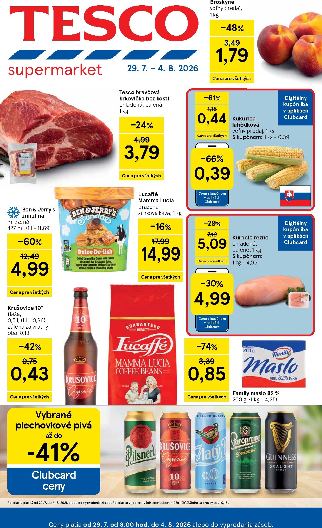tesco - Nový Tesco supermarket leták od stredy, 29.07.2026 do utorka, 04.08.2026 - page: 1