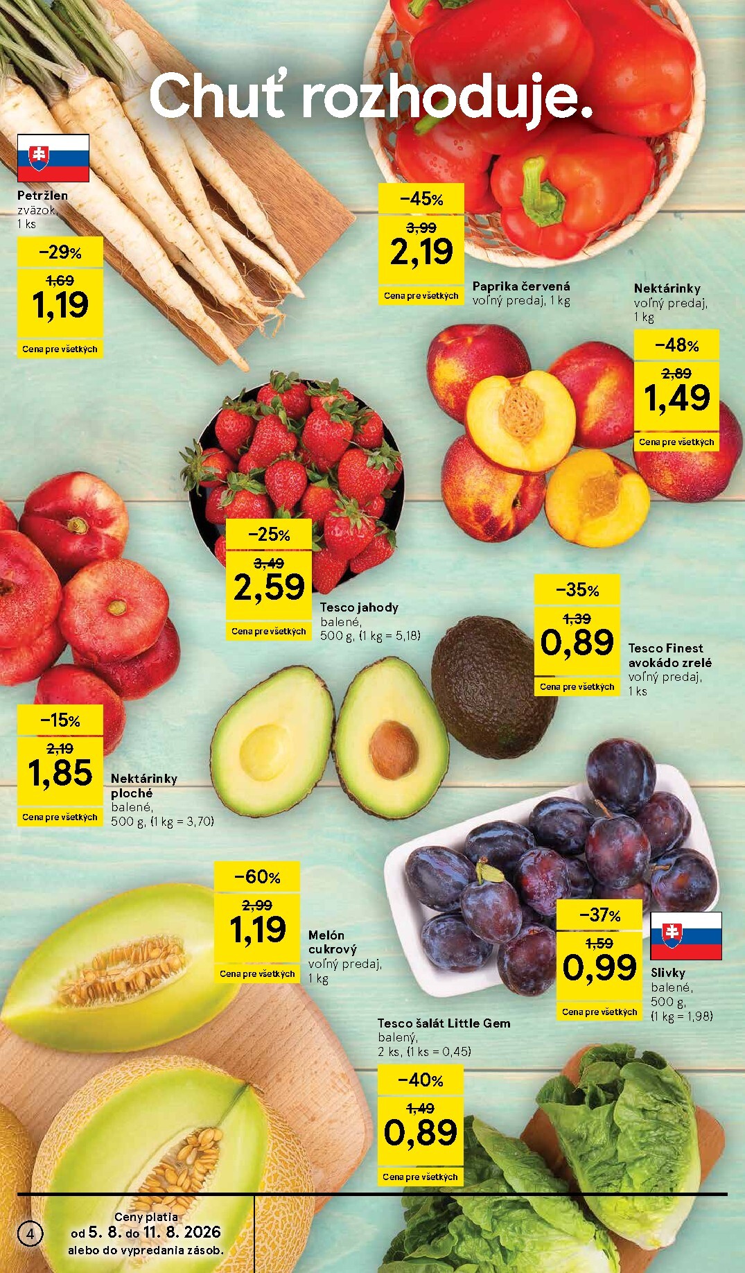 tesco - Nový Tesco supermarket leták od stredy, 05.08.2026 do utorka, 11.08.2026 - page: 4