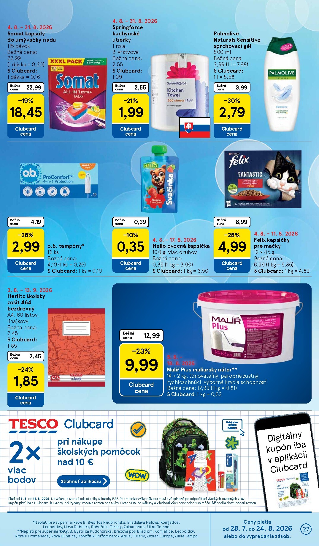 tesco - Nový Tesco supermarket leták od stredy, 05.08.2026 do utorka, 11.08.2026 - page: 27