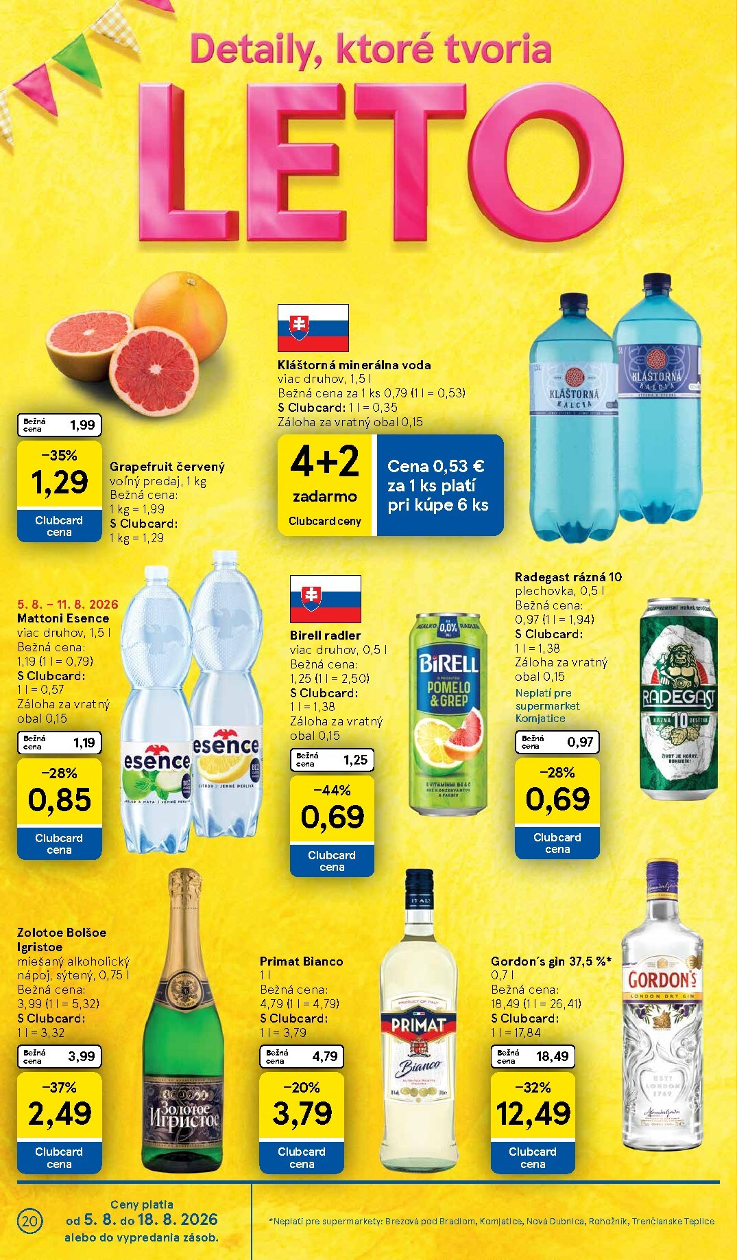 tesco - Nový Tesco supermarket leták od stredy, 05.08.2026 do utorka, 11.08.2026 - page: 20