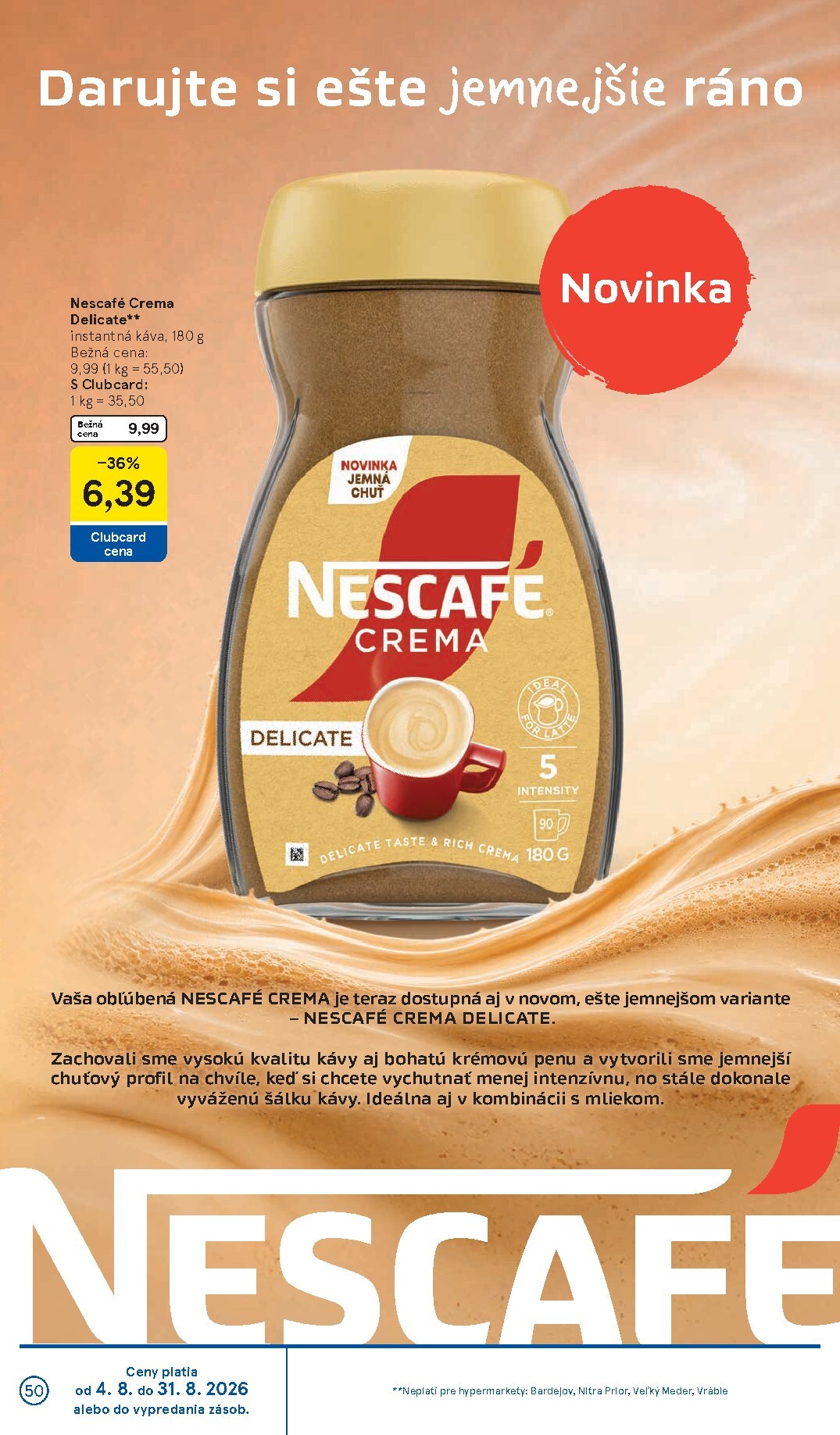tesco - Nový Tesco leták od stredy, 05.08.2026 do utorka, 11.08.2026 - page: 50