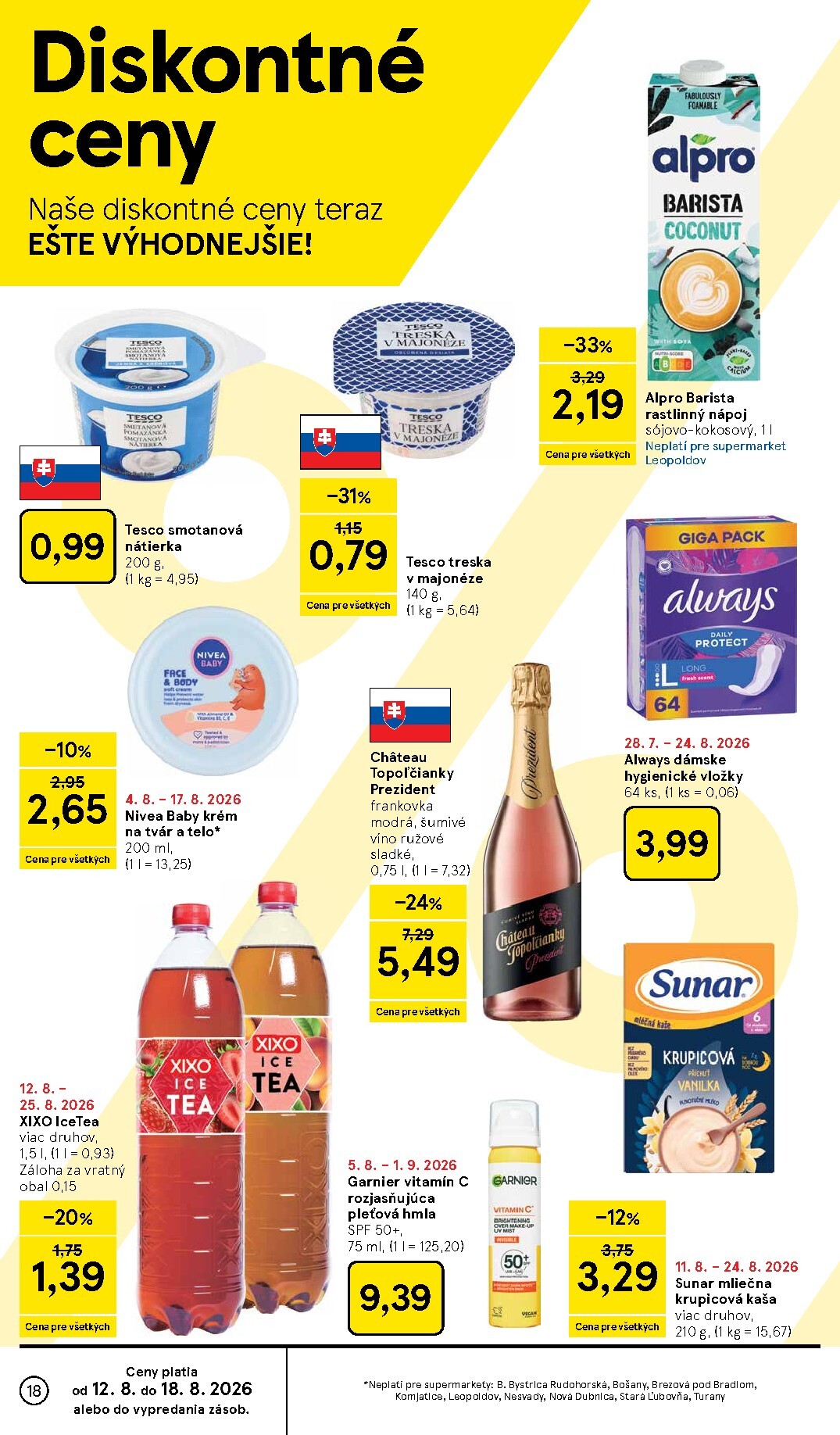 tesco - Nový Tesco supermarket leták od stredy, 12.08.2026 do utorka, 18.08.2026 - page: 18