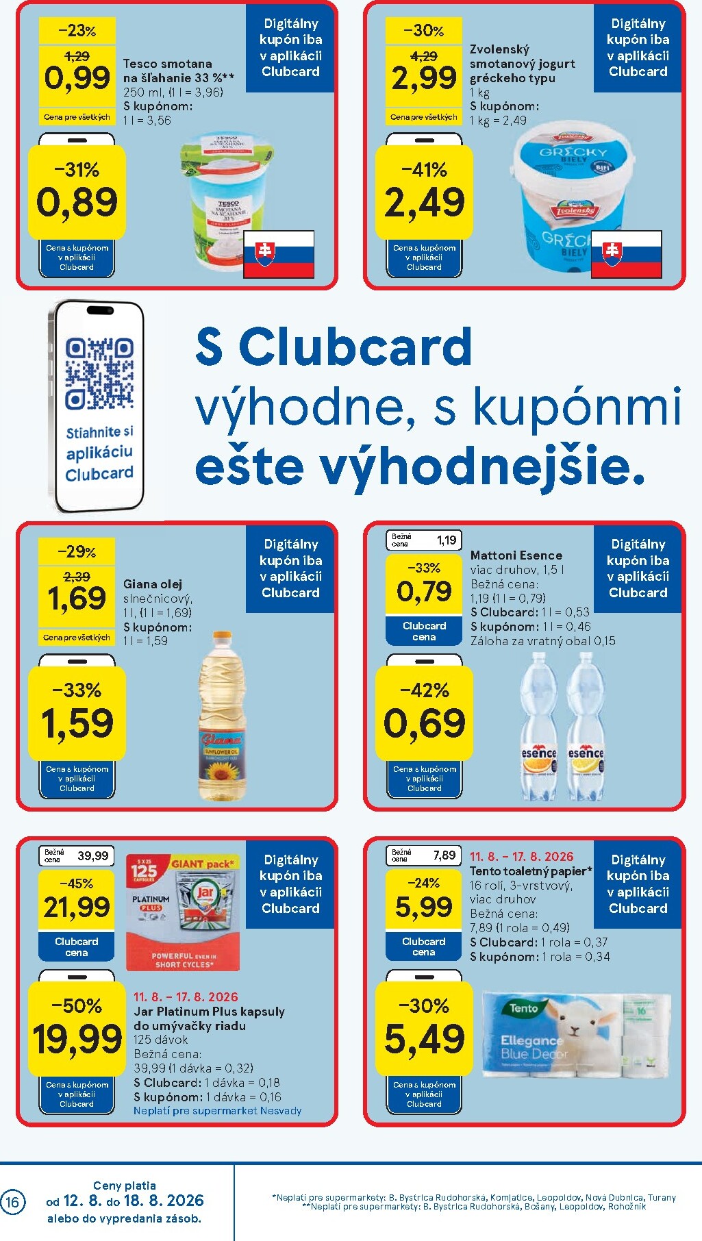 tesco - Nový Tesco supermarket leták od stredy, 12.08.2026 do utorka, 18.08.2026 - page: 16