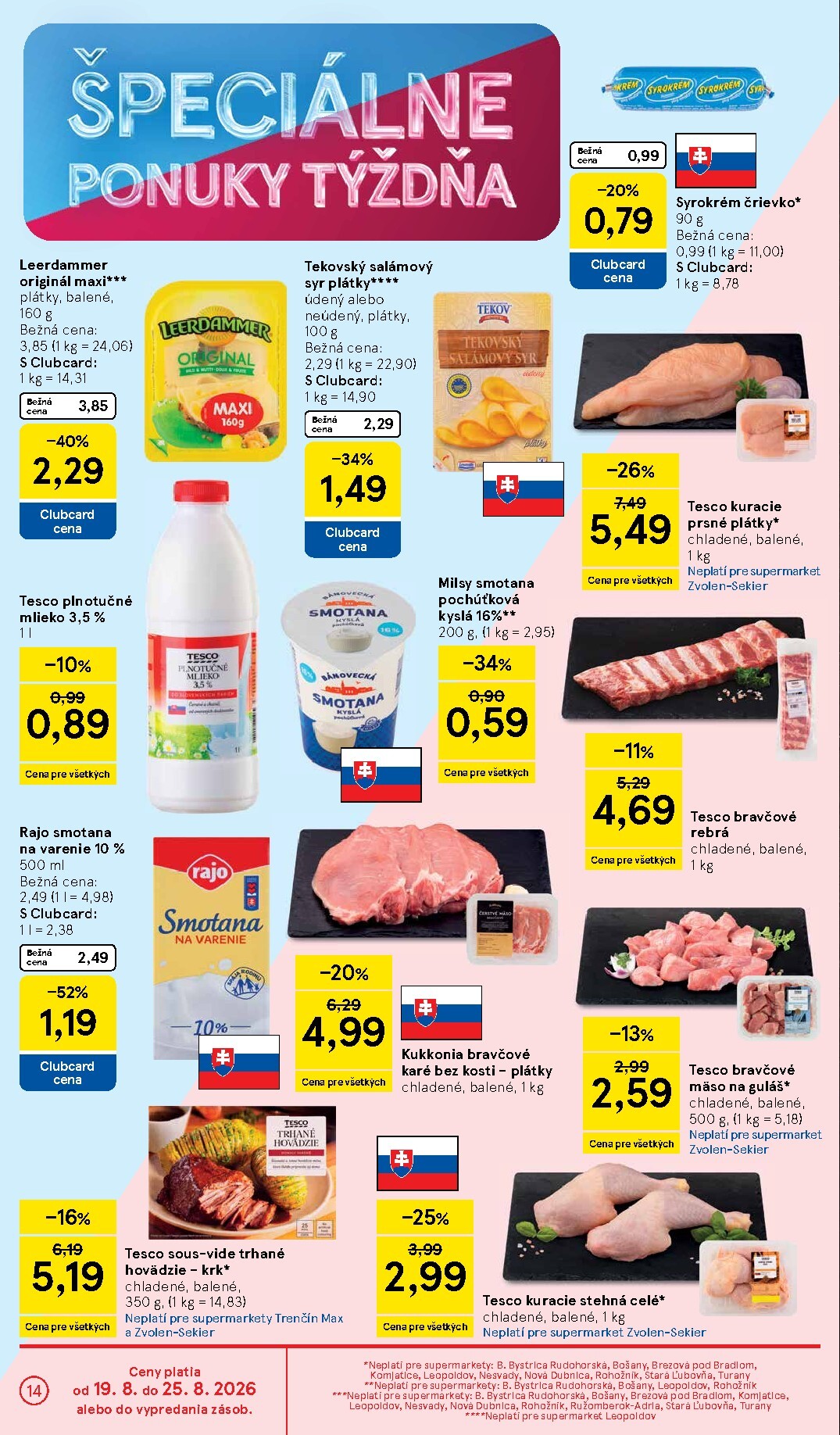 tesco - Nový Tesco supermarket leták od stredy, 19.08.2026 do utorka, 25.08.2026 - page: 14