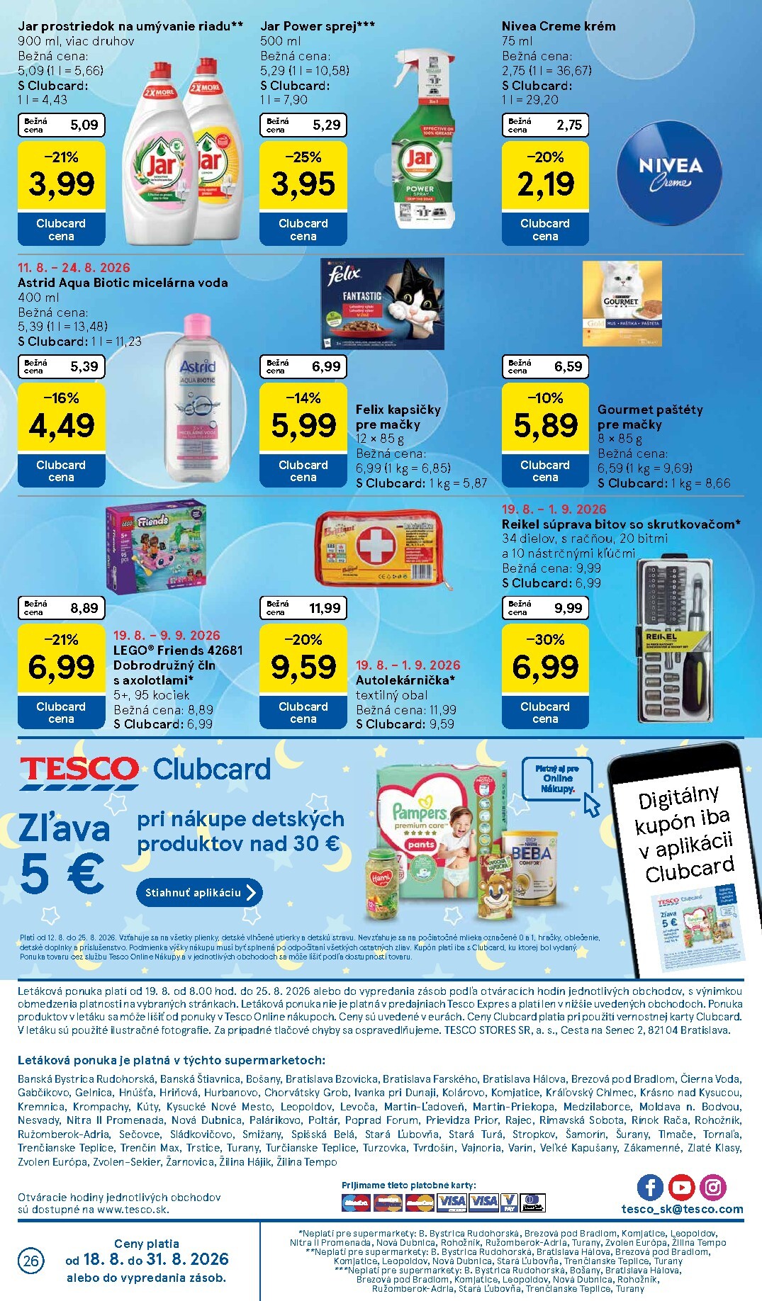 tesco - Nový Tesco supermarket leták od stredy, 19.08.2026 do utorka, 25.08.2026 - page: 26