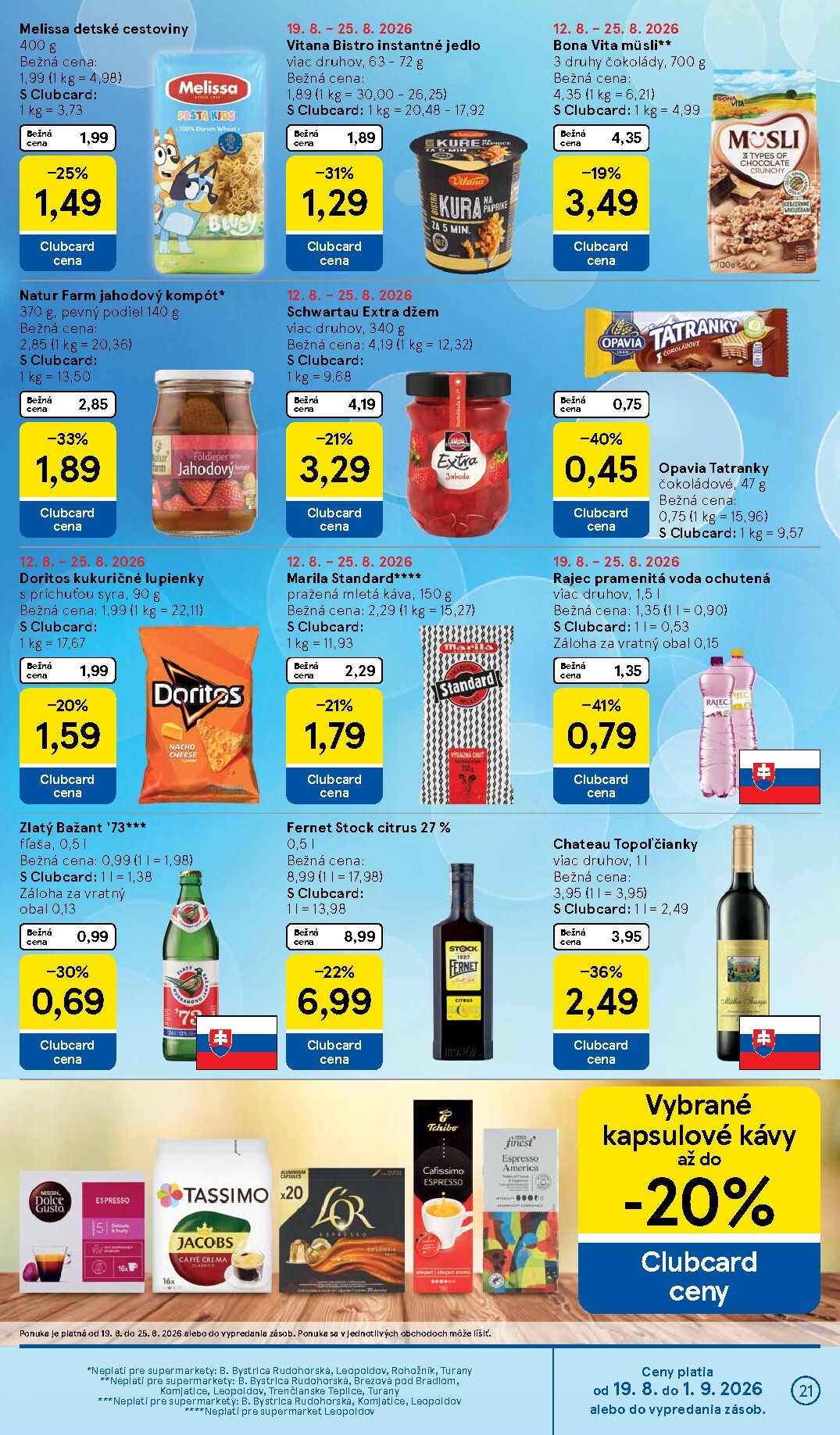 tesco - Nový Tesco supermarket leták od stredy, 19.08.2026 do utorka, 25.08.2026 - page: 21