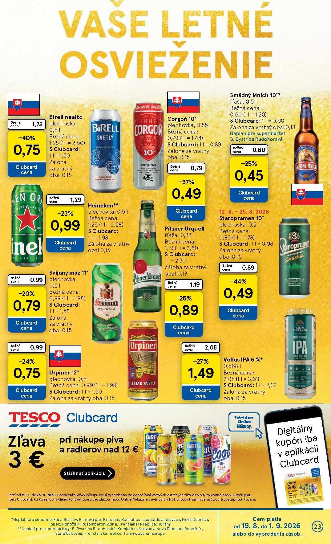 tesco - Nový Tesco supermarket leták od stredy, 19.08.2026 do utorka, 25.08.2026 - page: 23