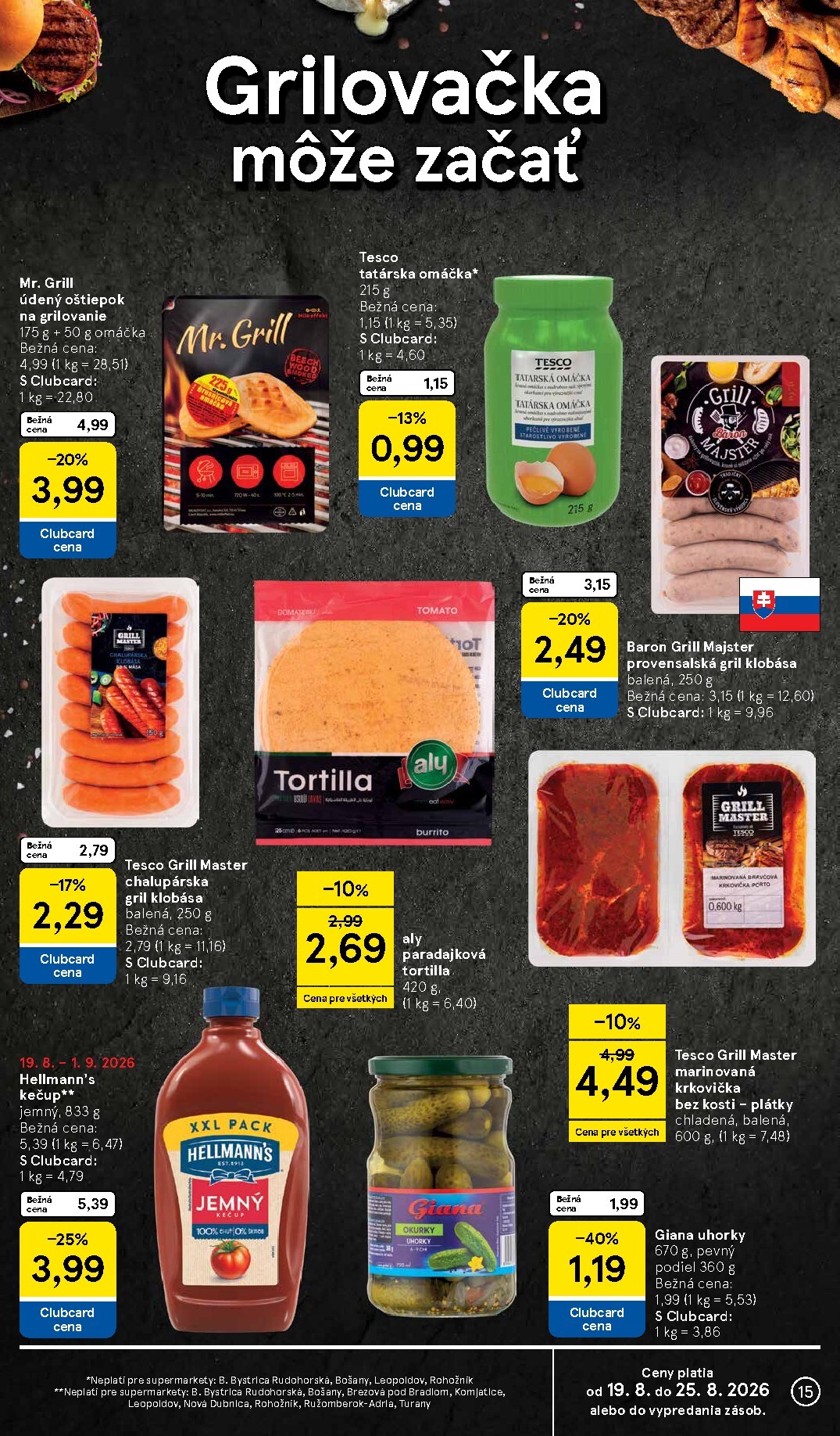 tesco - Nový Tesco supermarket leták od stredy, 19.08.2026 do utorka, 25.08.2026 - page: 15