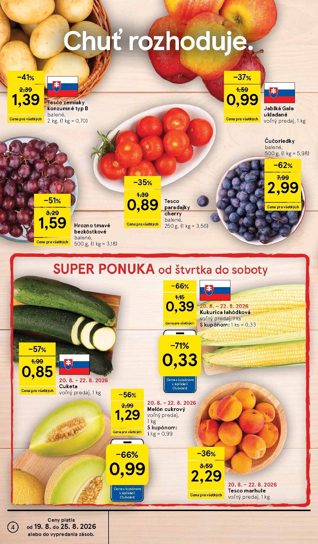 tesco - Nový Tesco supermarket leták od stredy, 19.08.2026 do utorka, 25.08.2026 - page: 4