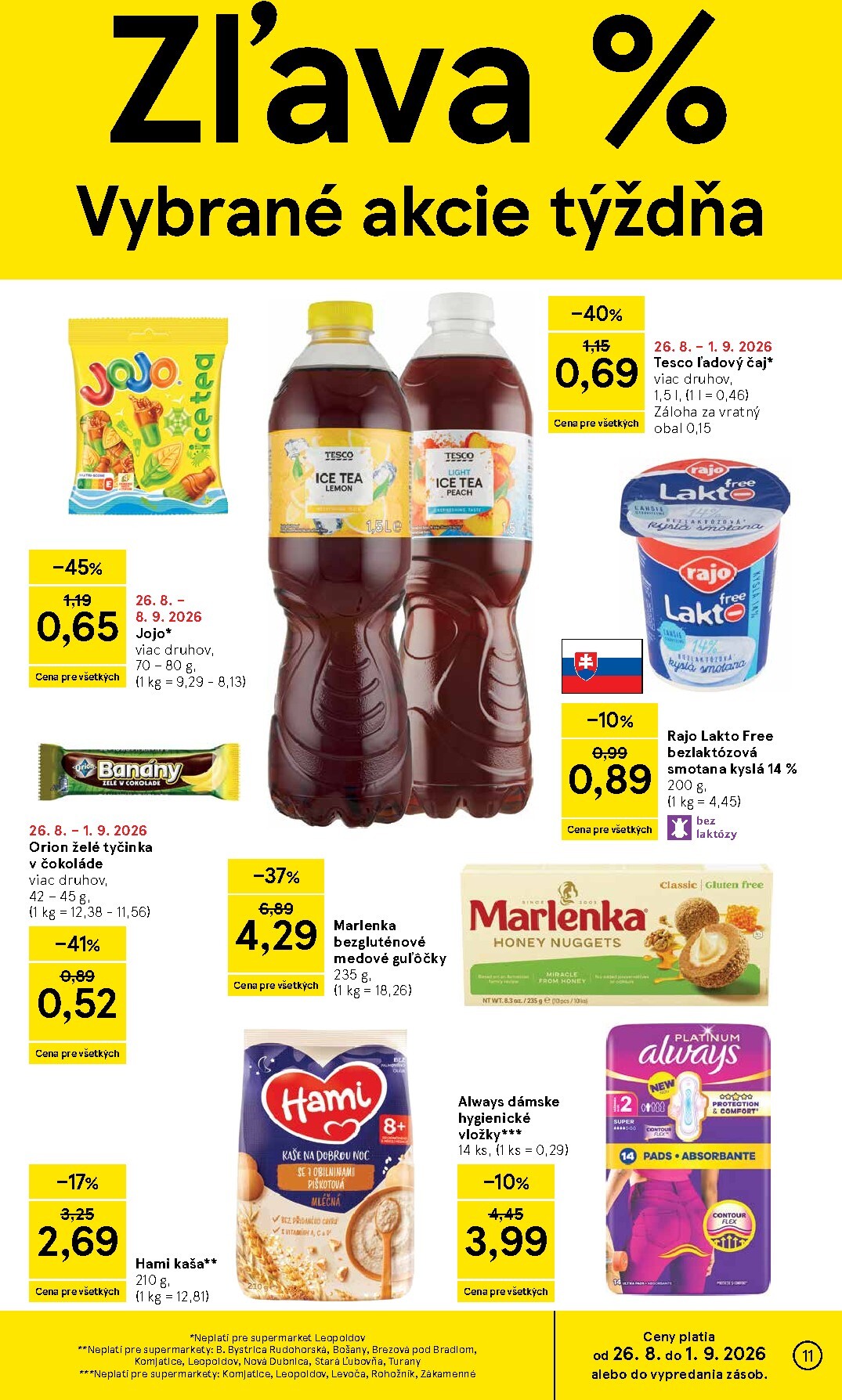 tesco - Nový Tesco supermarket leták od stredy, 26.08.2026 do utorka, 01.09.2026 - page: 11