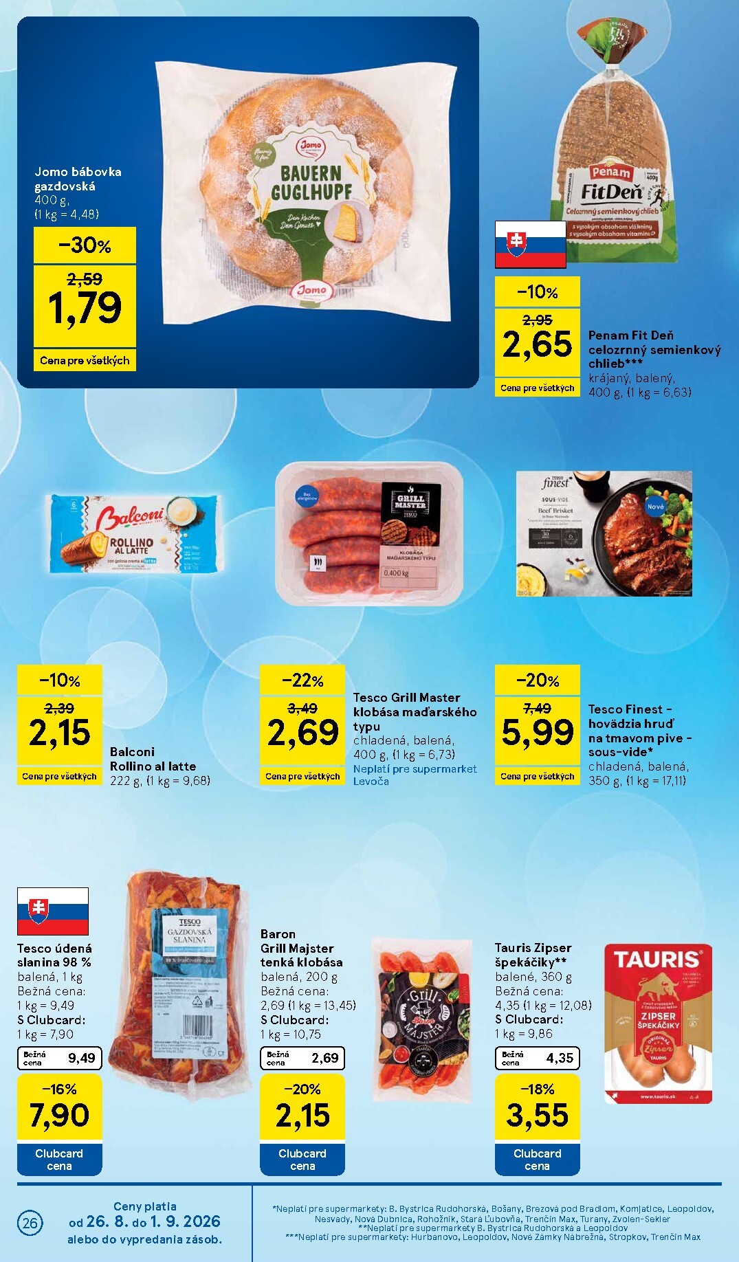tesco - Nový Tesco supermarket leták od stredy, 26.08.2026 do utorka, 01.09.2026 - page: 26