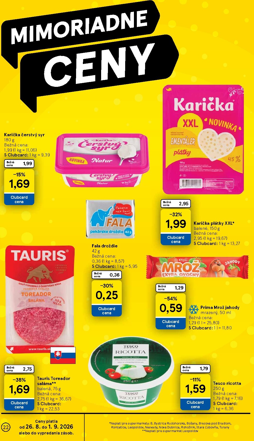 tesco - Nový Tesco supermarket leták od stredy, 26.08.2026 do utorka, 01.09.2026 - page: 22