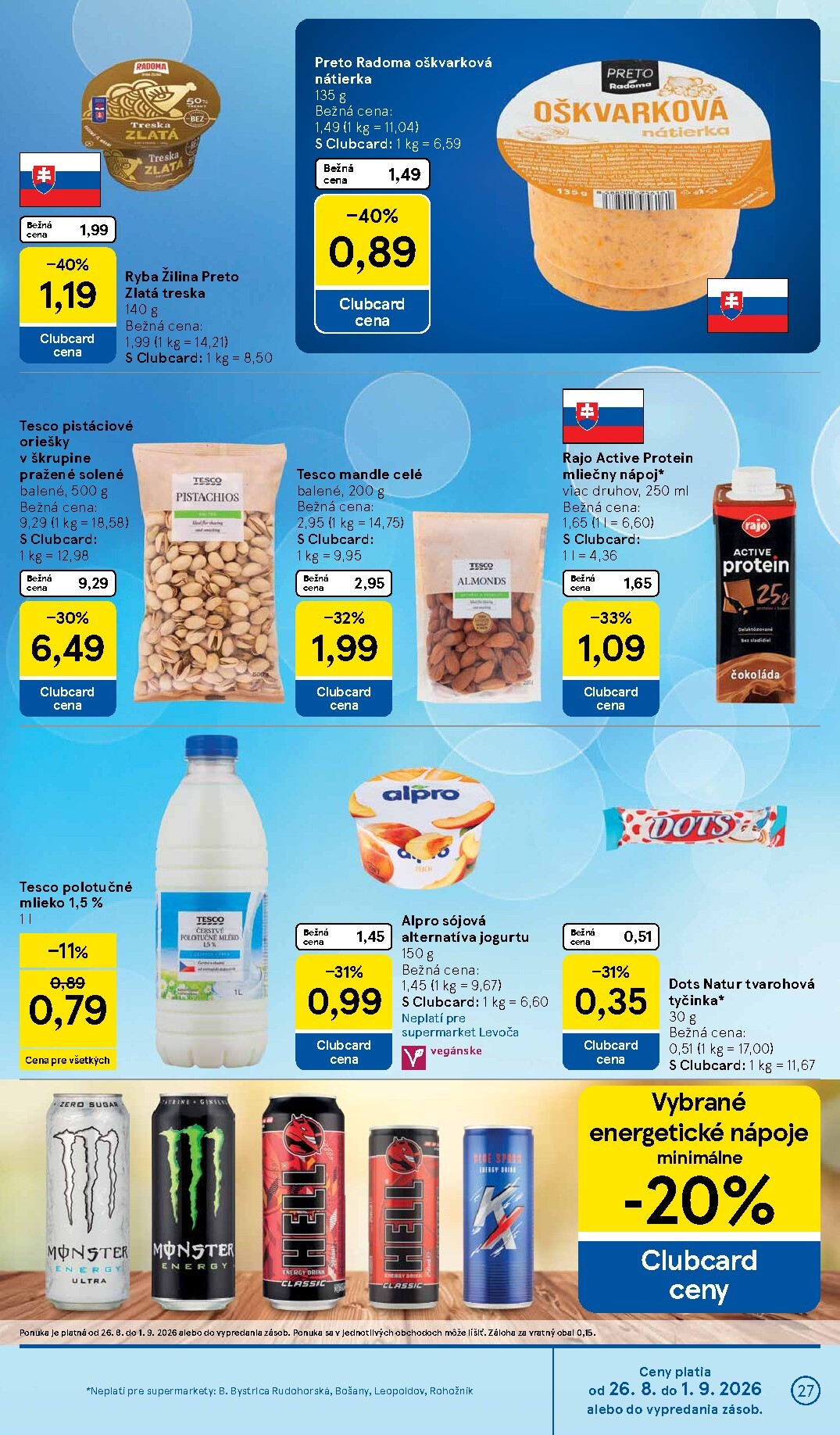 tesco - Nový Tesco supermarket leták od stredy, 26.08.2026 do utorka, 01.09.2026 - page: 27