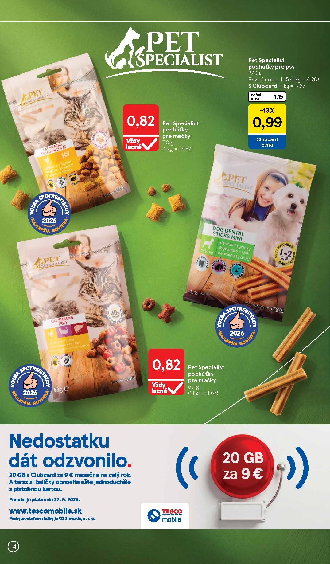 tesco - Aktuálny Tesco - Vlastné značky leták od pondelka, 24.08.2026 do nedele, 20.09.2026 - page: 14