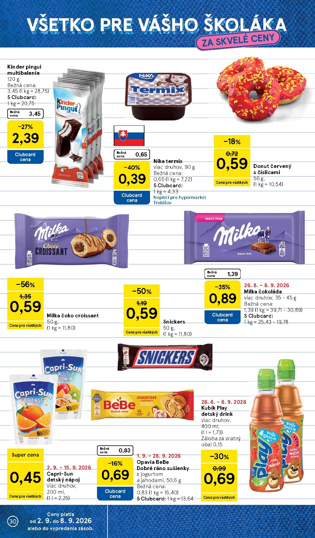 tesco - Nový Tesco leták od stredy, 02.09.2026 do utorka, 08.09.2026 - page: 30