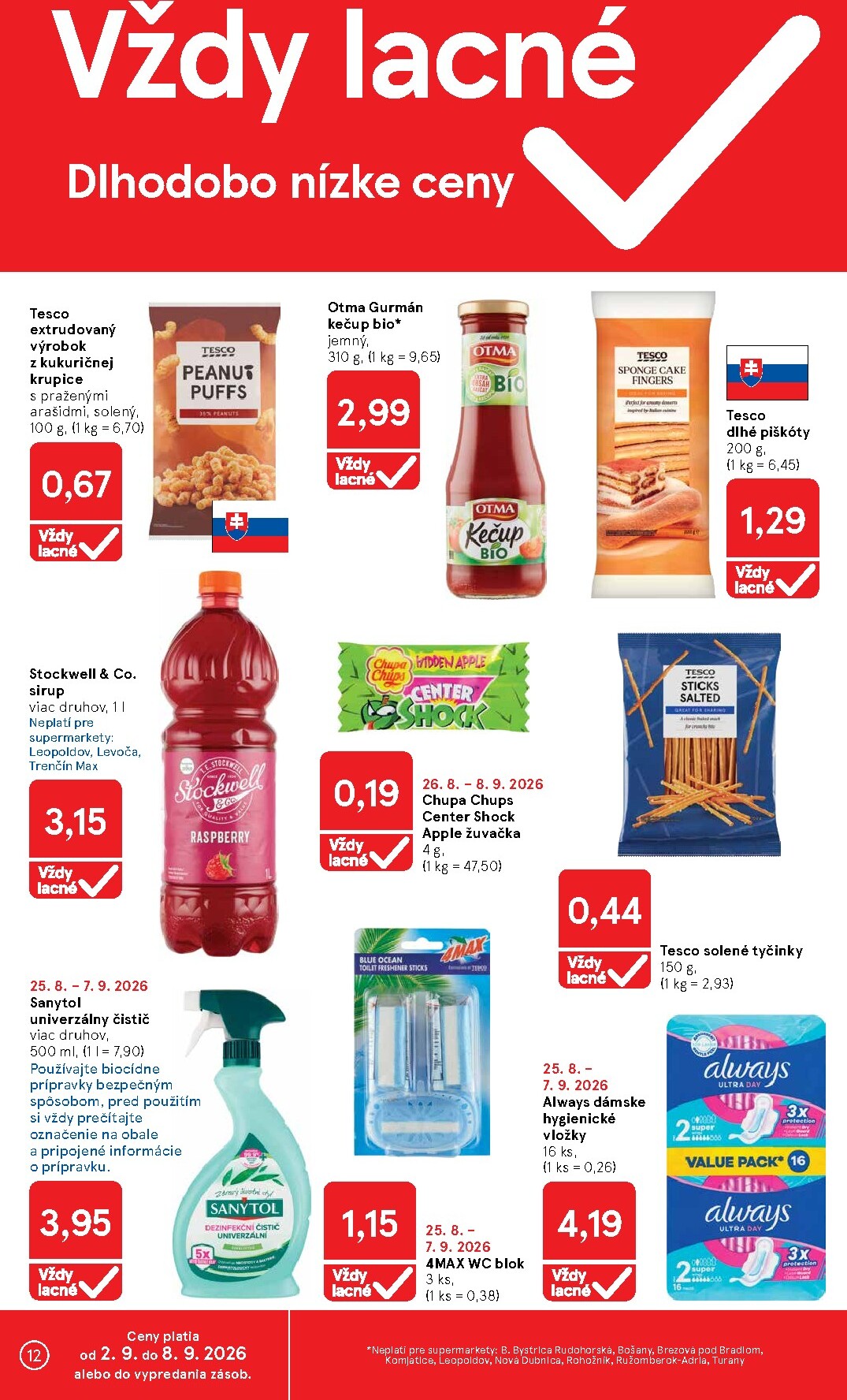 tesco - Nový Tesco supermarket leták od stredy, 02.09.2026 do utorka, 08.09.2026 - page: 12