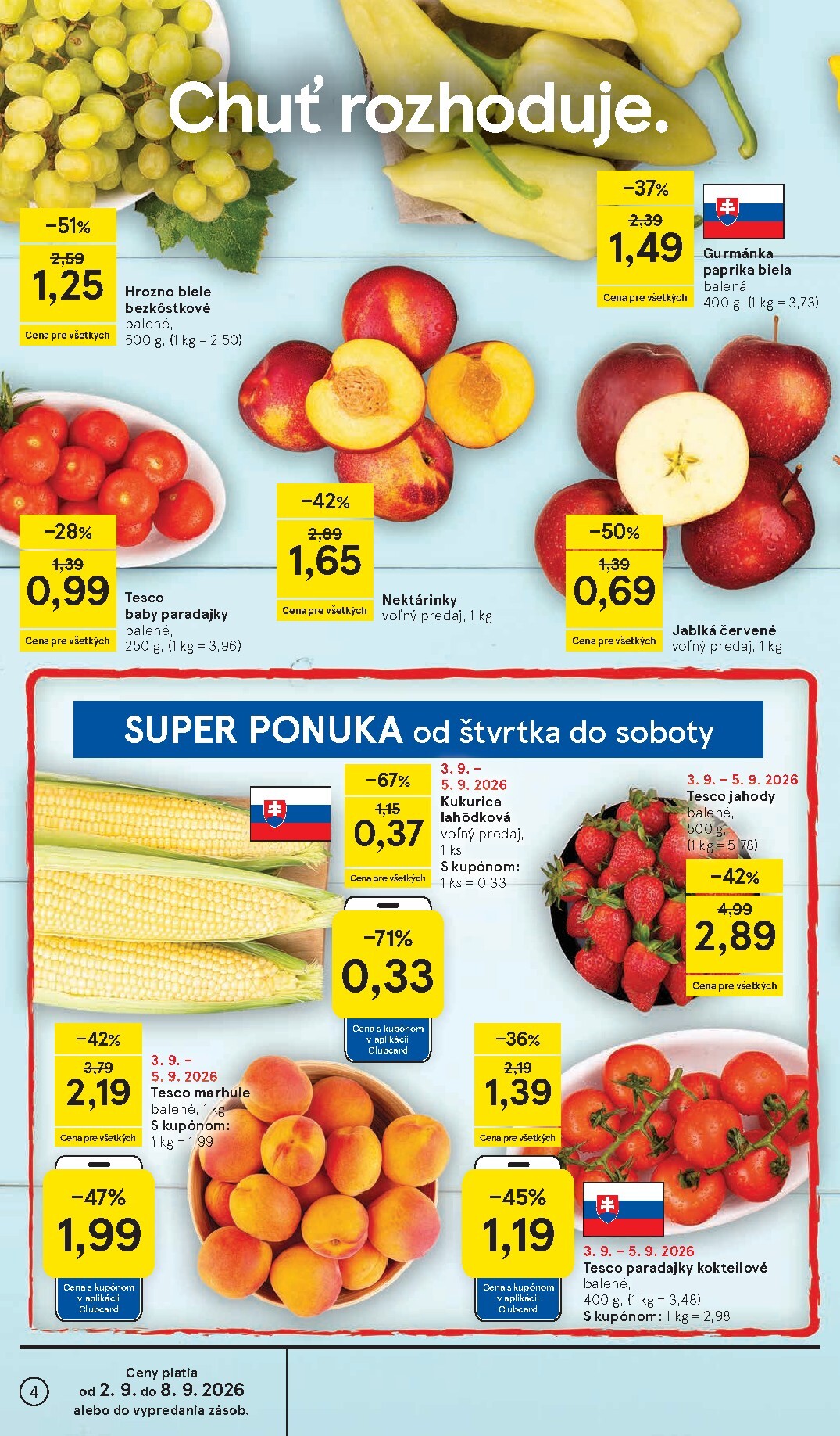 tesco - Nový Tesco supermarket leták od stredy, 02.09.2026 do utorka, 08.09.2026 - page: 4