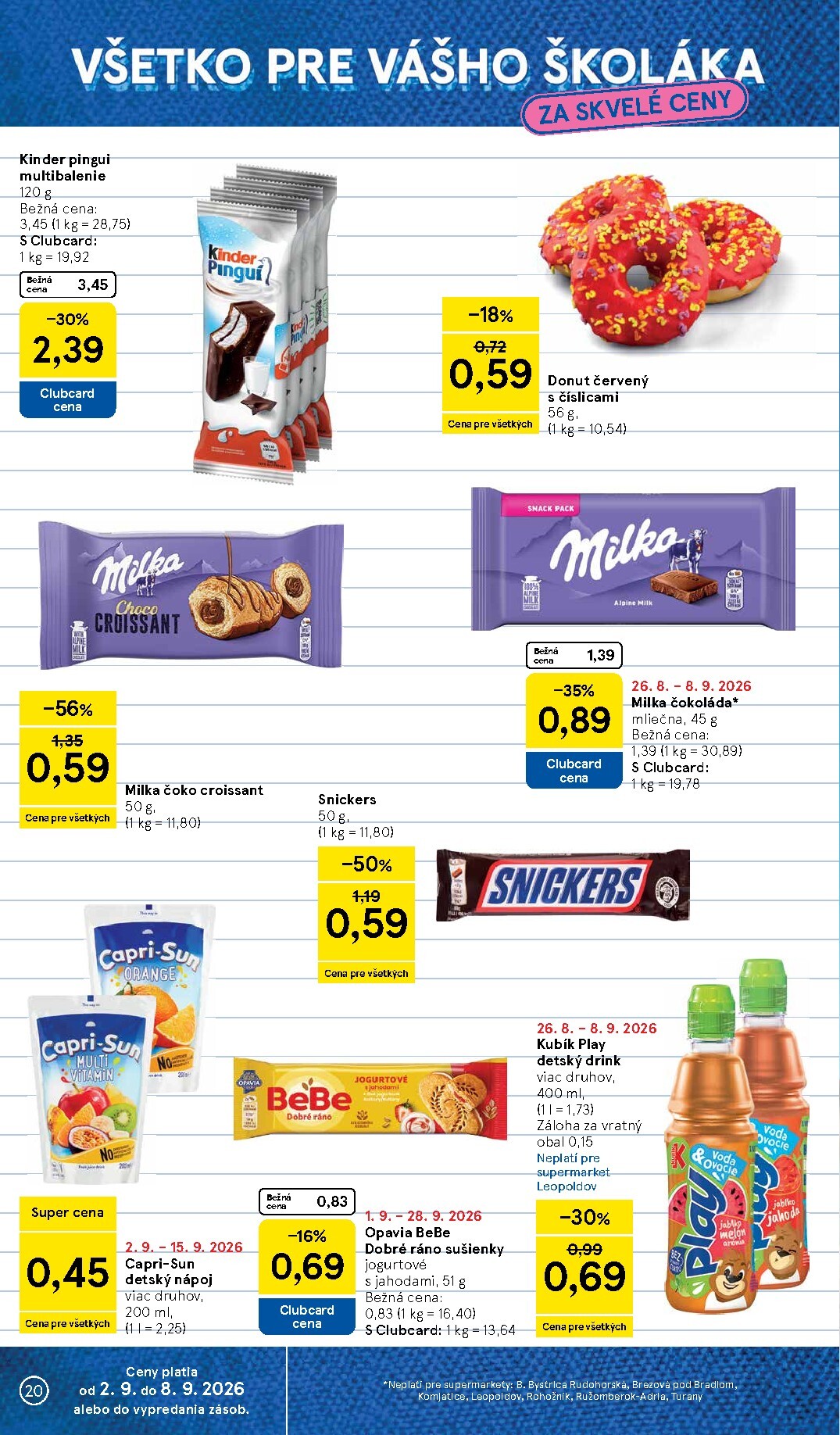 tesco - Nový Tesco supermarket leták od stredy, 02.09.2026 do utorka, 08.09.2026 - page: 20