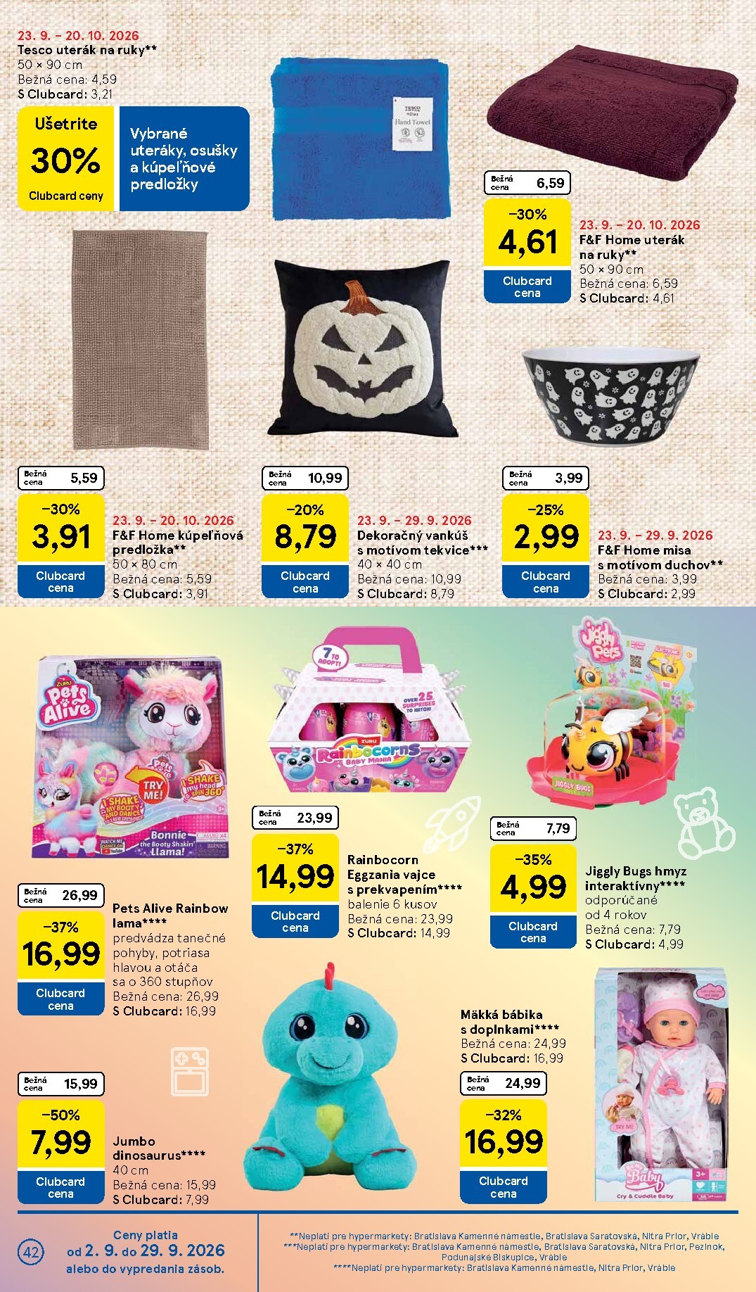 tesco - Nový Tesco leták od stredy, 23.09.2026 do utorka, 29.09.2026 - page: 42