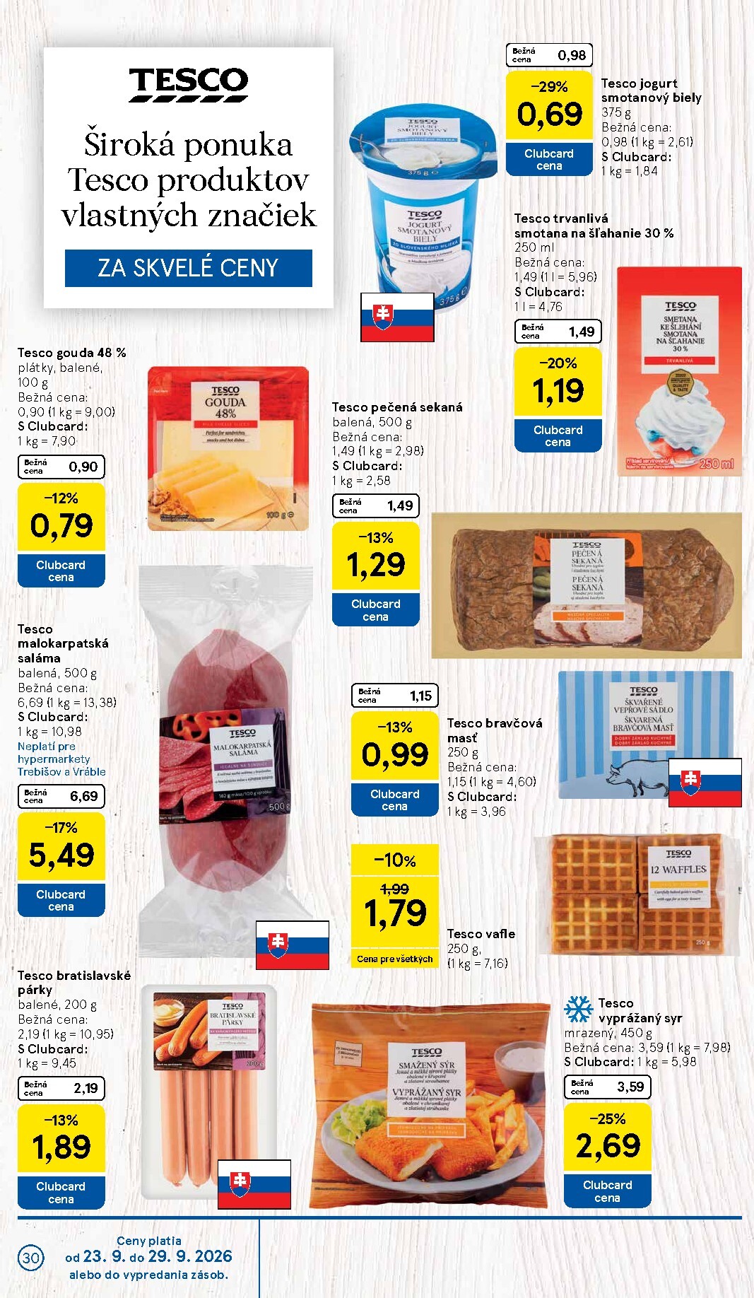 tesco - Nový Tesco leták od stredy, 23.09.2026 do utorka, 29.09.2026 - page: 30