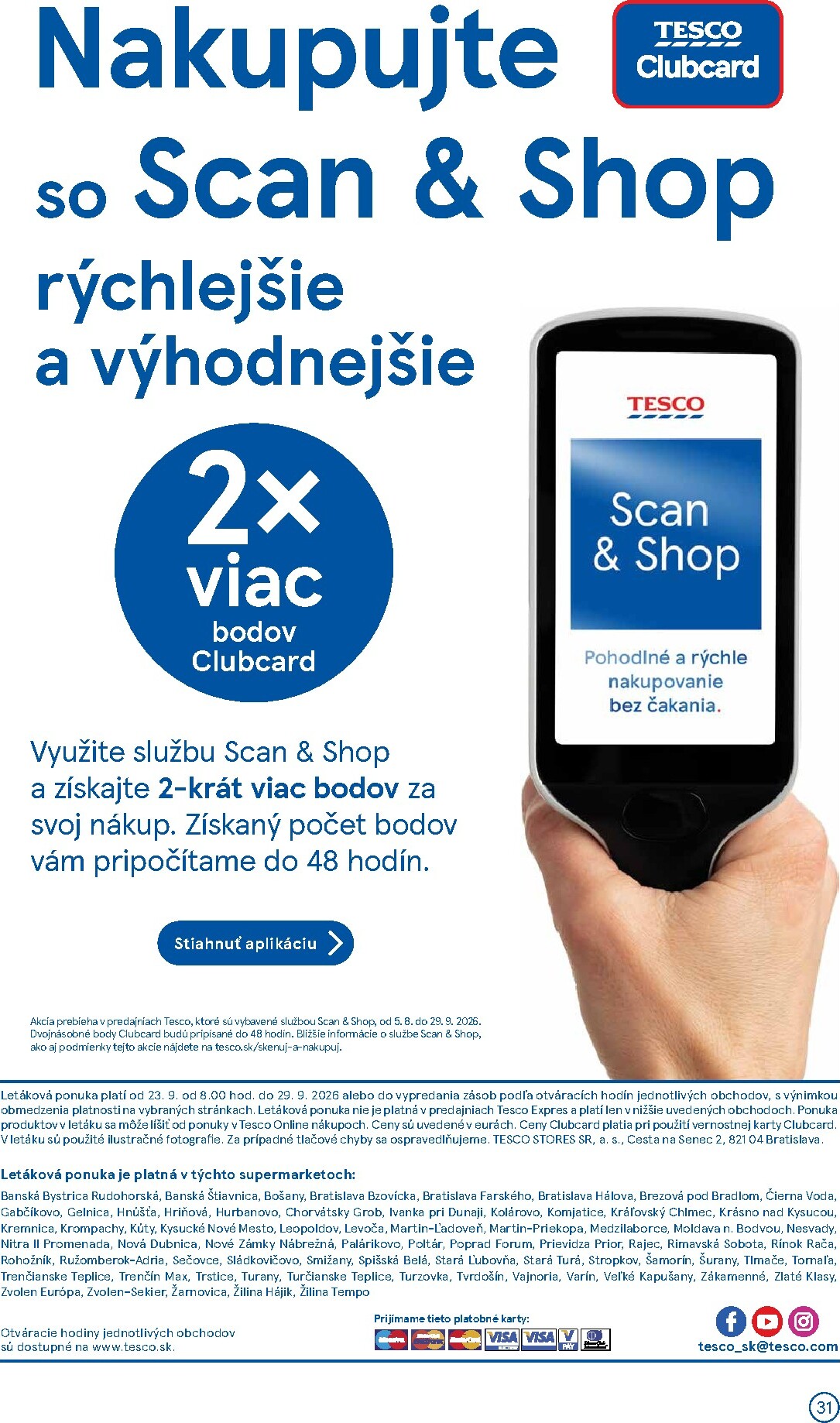 tesco - Nový Tesco supermarket leták od stredy, 23.09.2026 do utorka, 29.09.2026 - page: 31