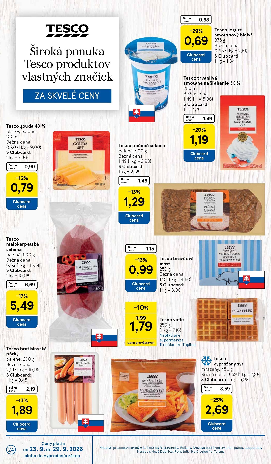 tesco - Nový Tesco supermarket leták od stredy, 23.09.2026 do utorka, 29.09.2026 - page: 24