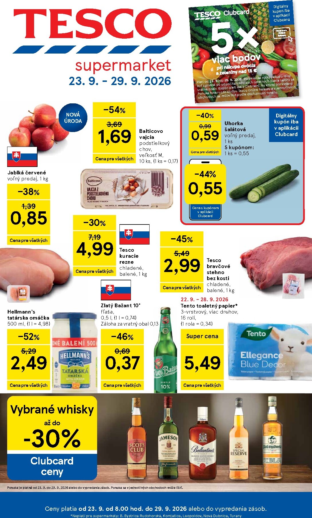 tesco - Nový Tesco supermarket leták od stredy, 23.09.2026 do utorka, 29.09.2026 - page: 1