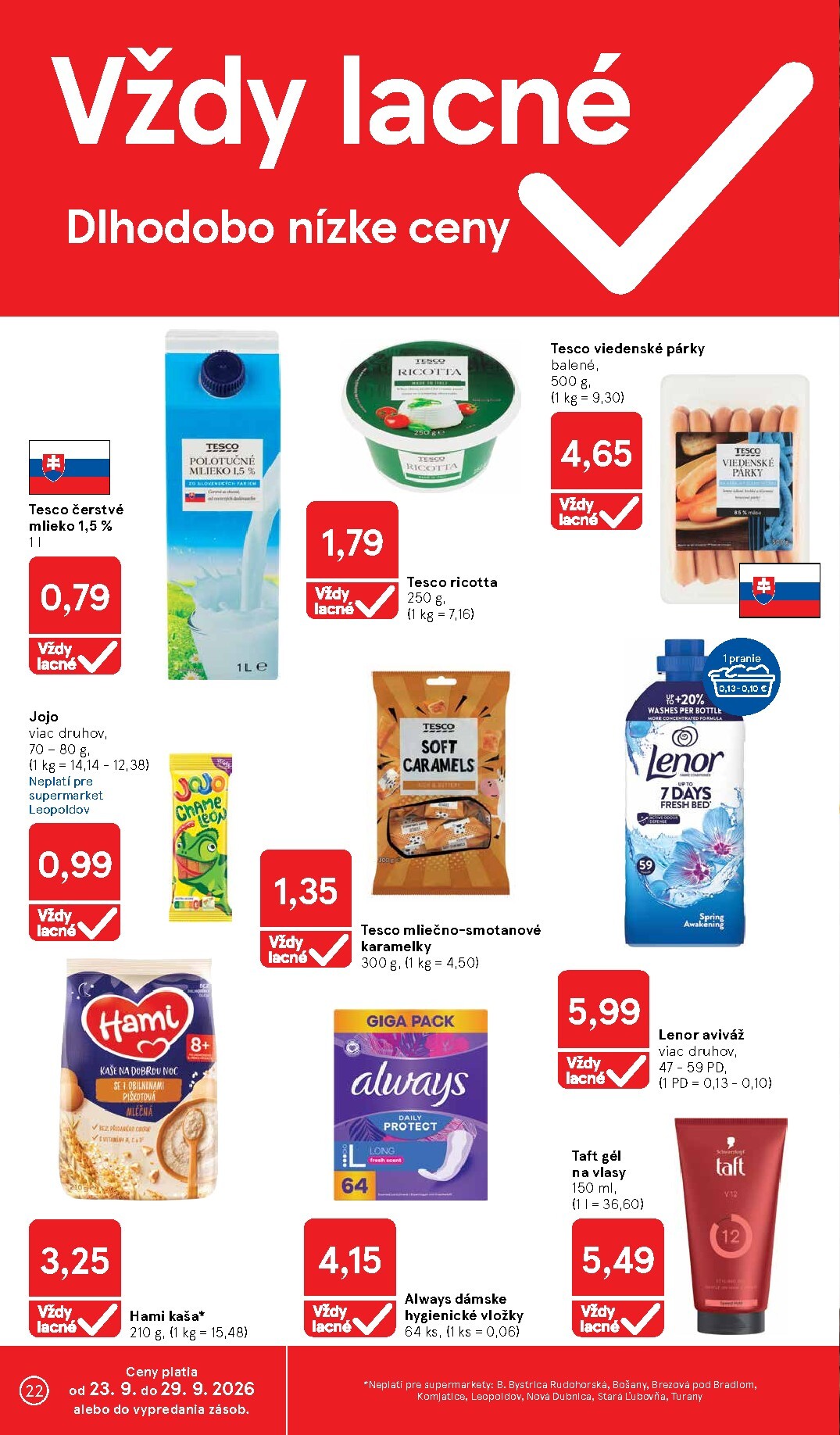 tesco - Nový Tesco supermarket leták od stredy, 23.09.2026 do utorka, 29.09.2026 - page: 22