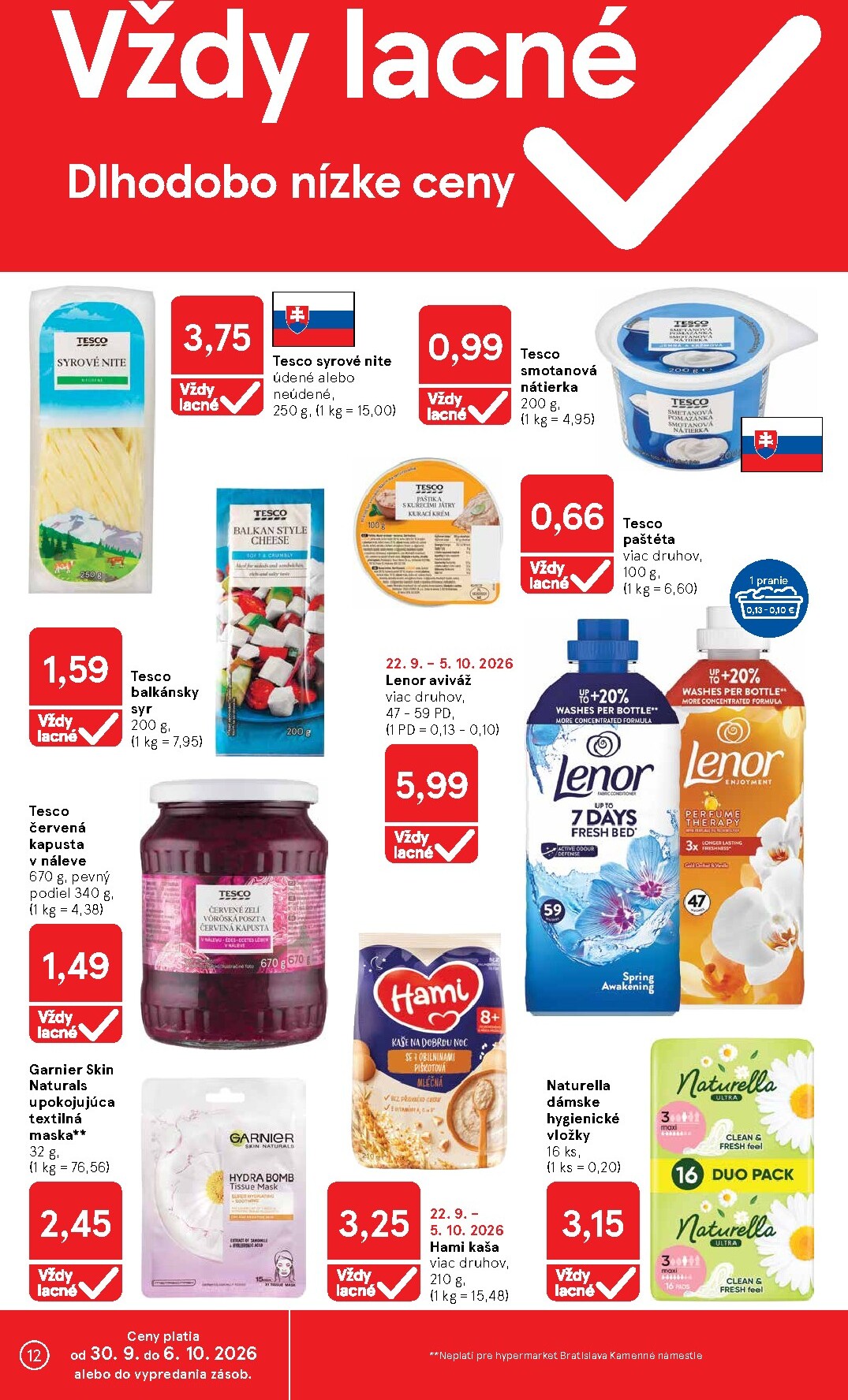tesco - Nový Tesco leták od stredy, 30.09.2026 do utorka, 06.10.2026 - page: 12