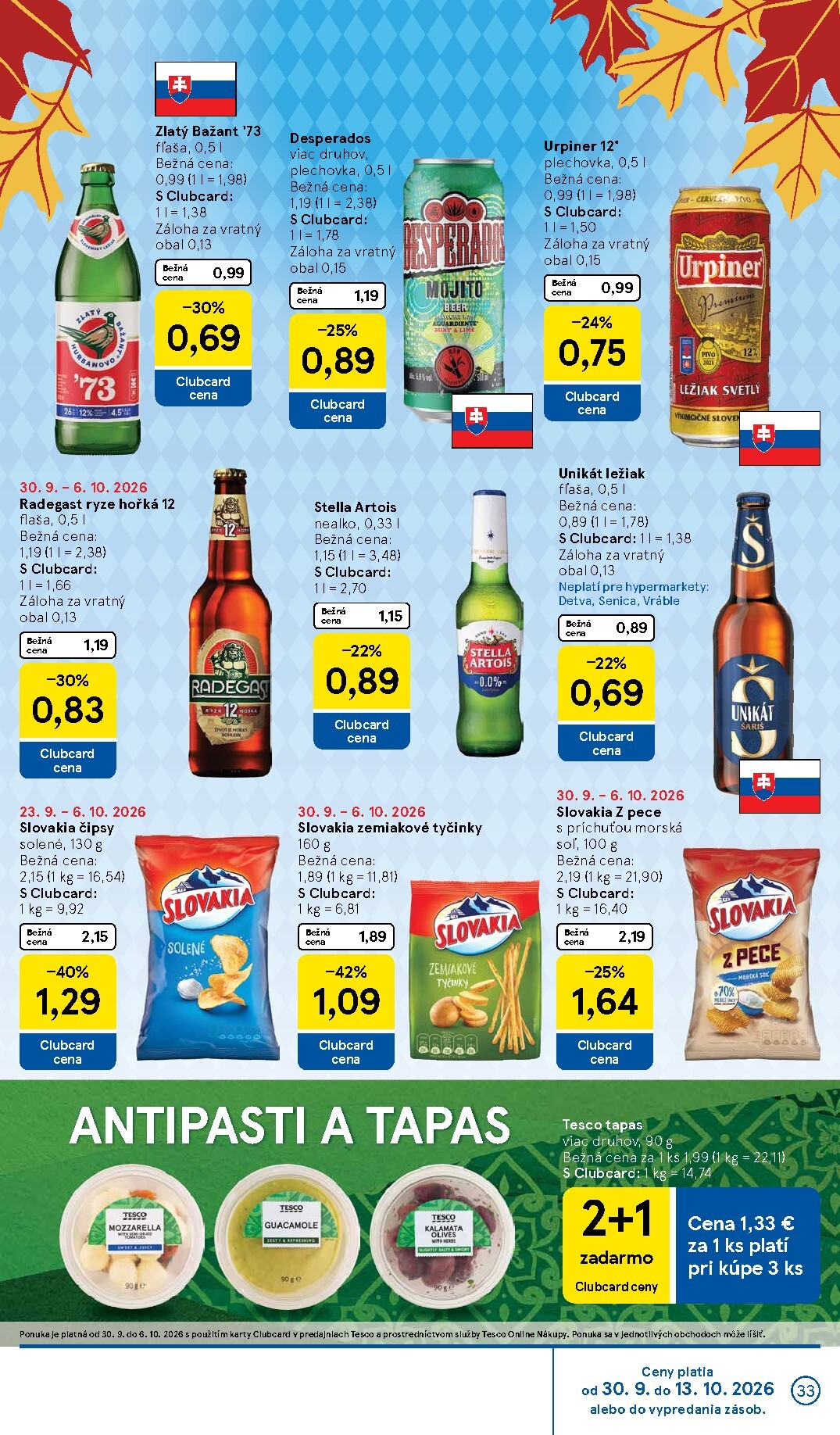 tesco - Nový Tesco leták od stredy, 30.09.2026 do utorka, 06.10.2026 - page: 33