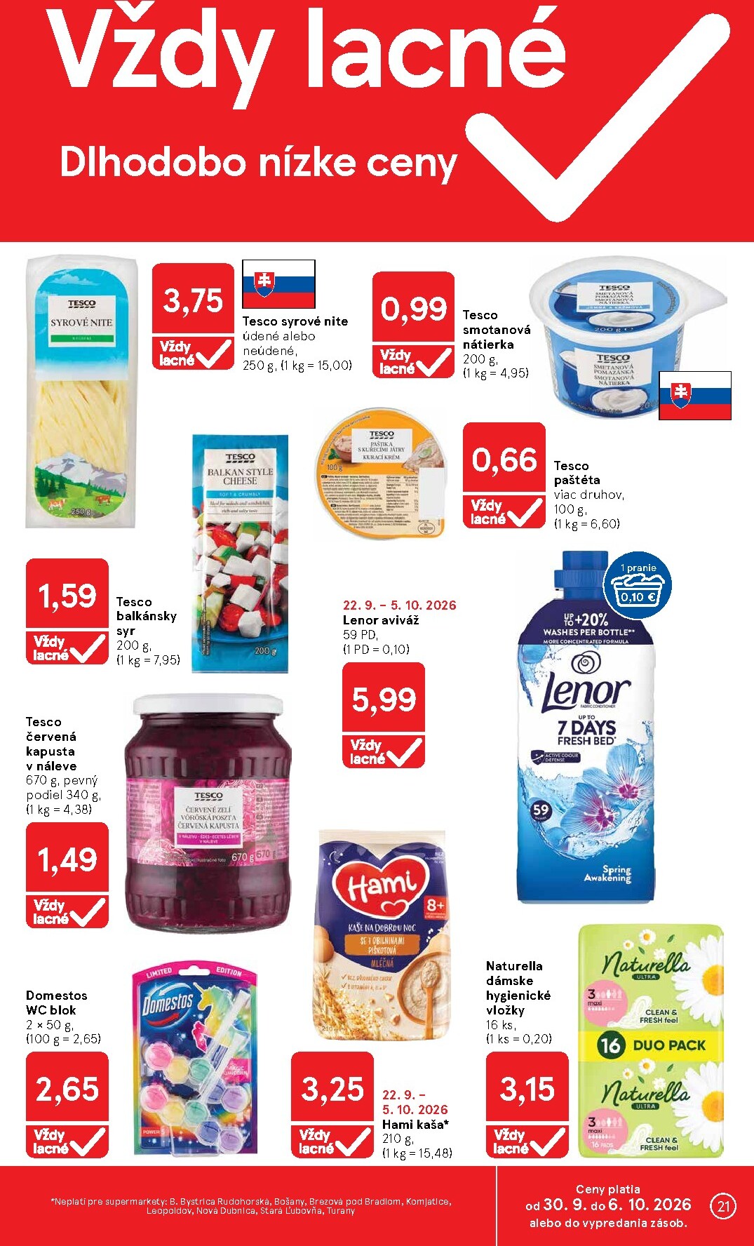tesco - Nový Tesco supermarket leták od stredy, 30.09.2026 do utorka, 06.10.2026 - page: 21