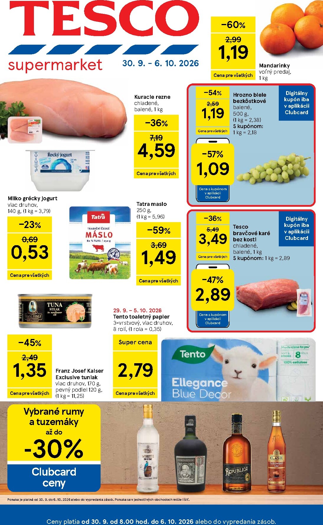 tesco - Nový Tesco supermarket leták od stredy, 30.09.2026 do utorka, 06.10.2026