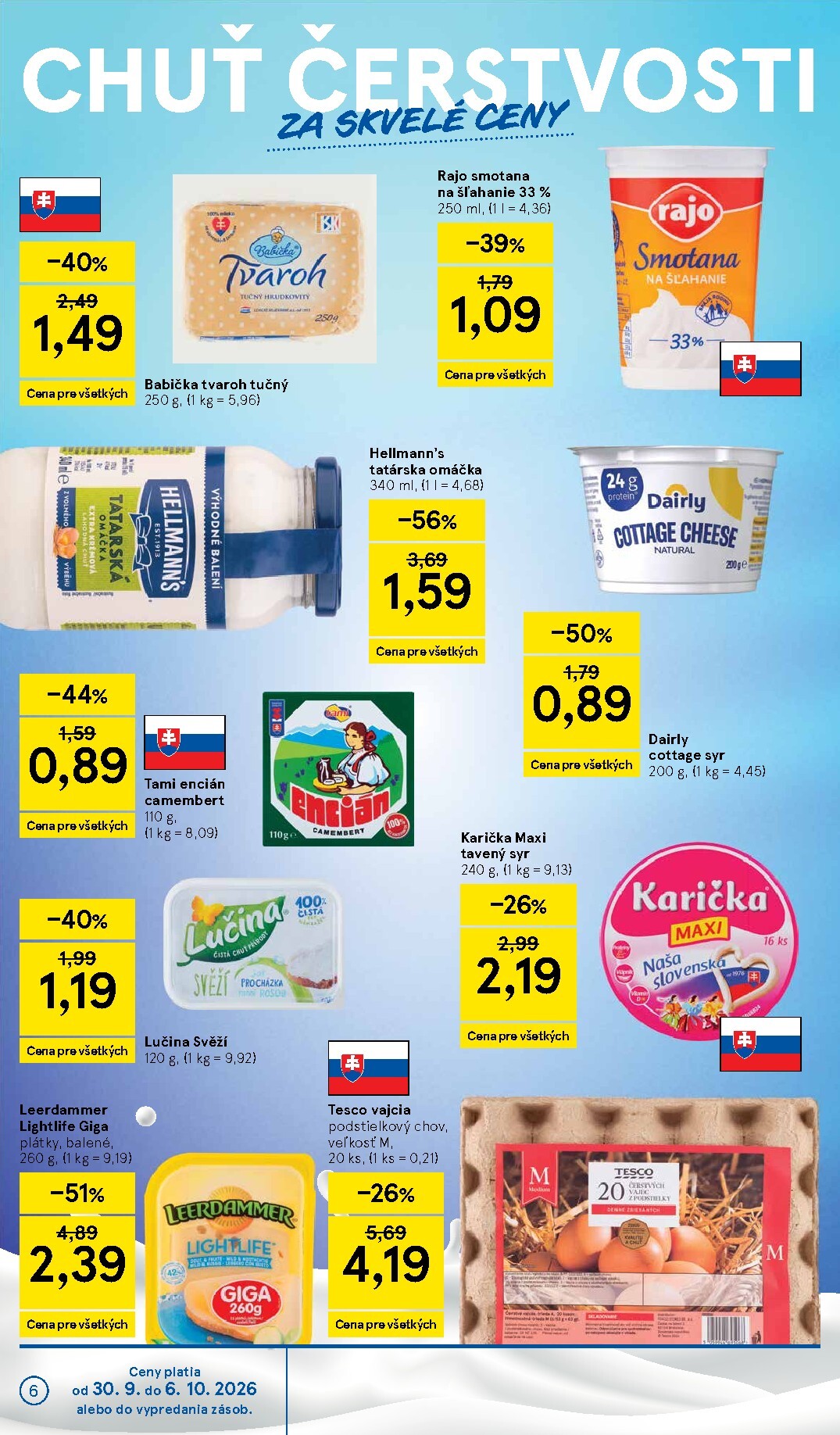 tesco - Nový Tesco supermarket leták od stredy, 30.09.2026 do utorka, 06.10.2026 - page: 6