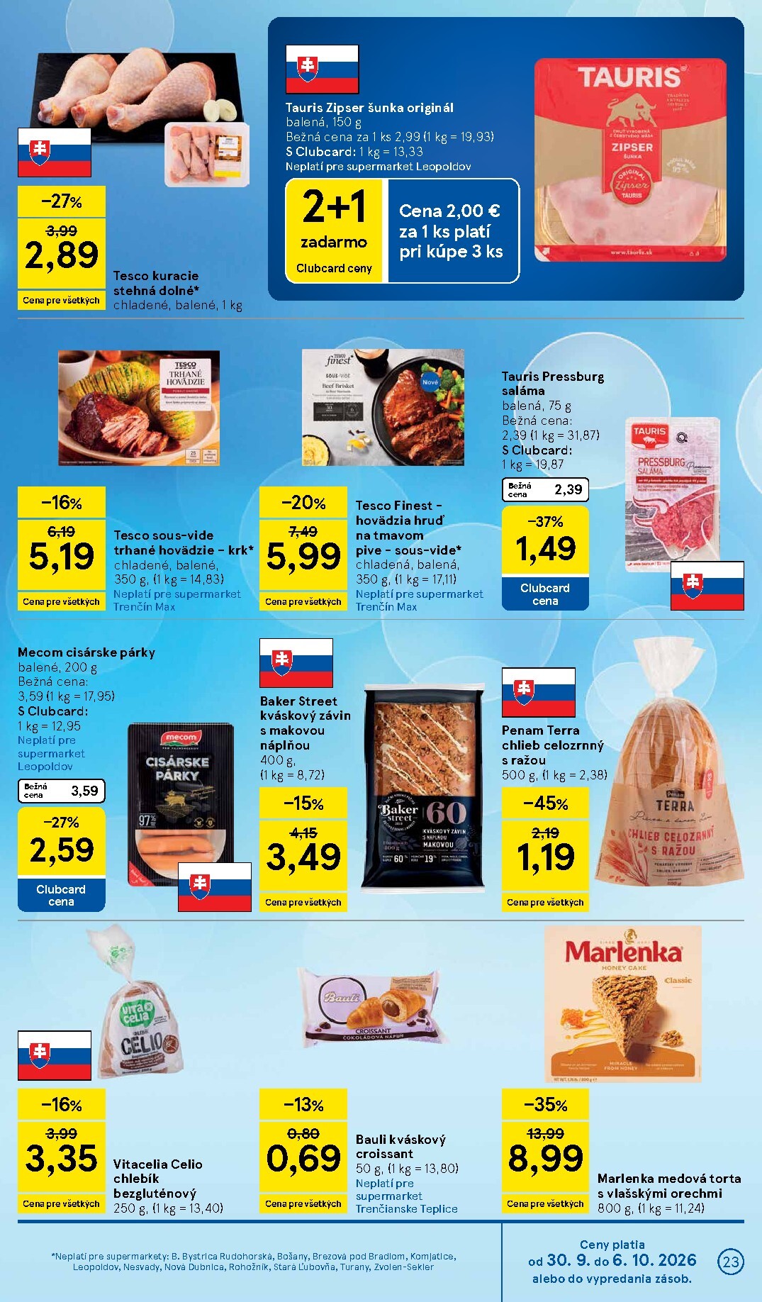 tesco - Nový Tesco supermarket leták od stredy, 30.09.2026 do utorka, 06.10.2026 - page: 23