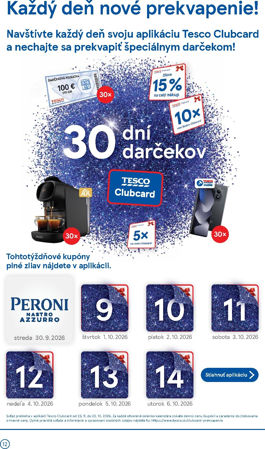 tesco - Nový Tesco supermarket leták od stredy, 30.09.2026 do utorka, 06.10.2026 - page: 12