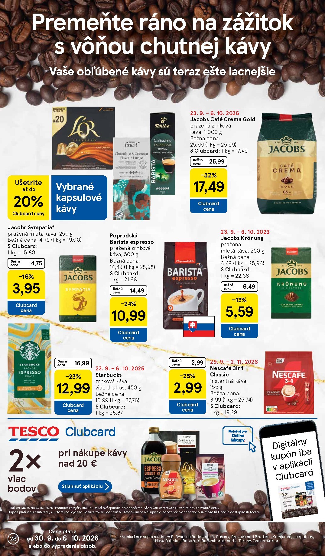 tesco - Nový Tesco supermarket leták od stredy, 30.09.2026 do utorka, 06.10.2026 - page: 28