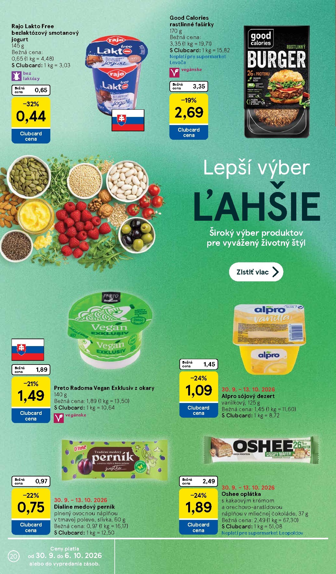 tesco - Nový Tesco supermarket leták od stredy, 30.09.2026 do utorka, 06.10.2026 - page: 20