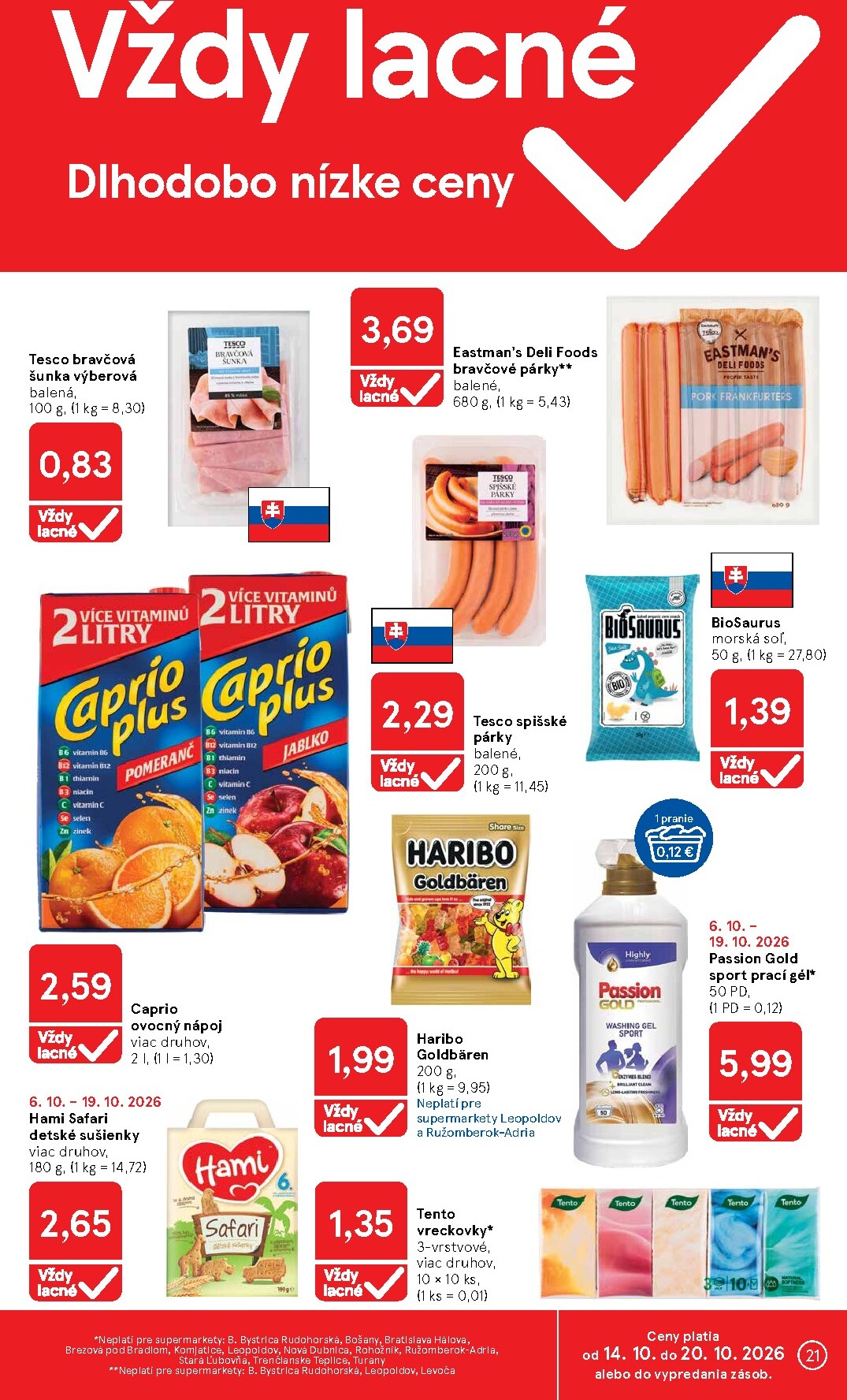 tesco - Nový Tesco supermarket leták od stredy, 14.10.2026 do utorka, 20.10.2026 - page: 21