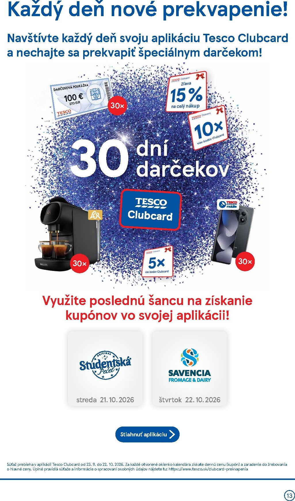 tesco - Nový Tesco leták od stredy, 21.10.2026 do utorka, 27.10.2026 - page: 13