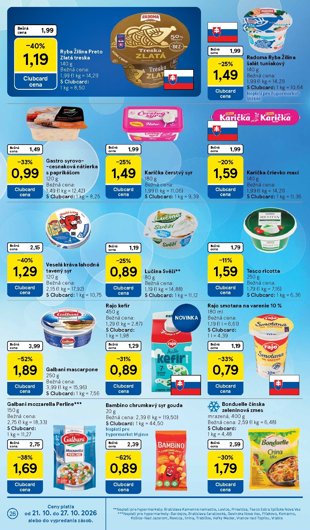 tesco - Nový Tesco leták od stredy, 21.10.2026 do utorka, 27.10.2026 - page: 26