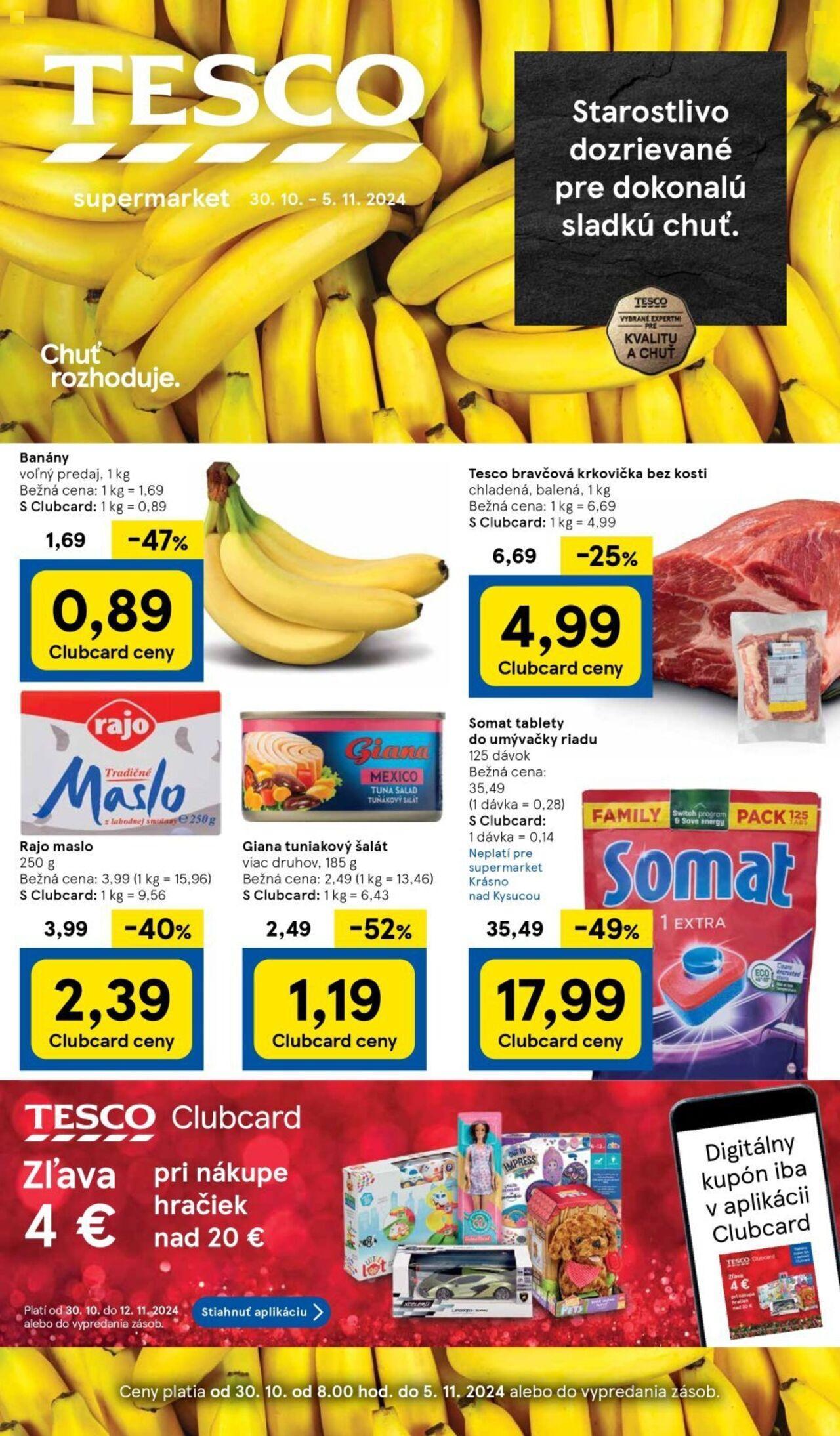 tesco - Tesco Supermarket - leták 30.10.2024 - 05.11.2024