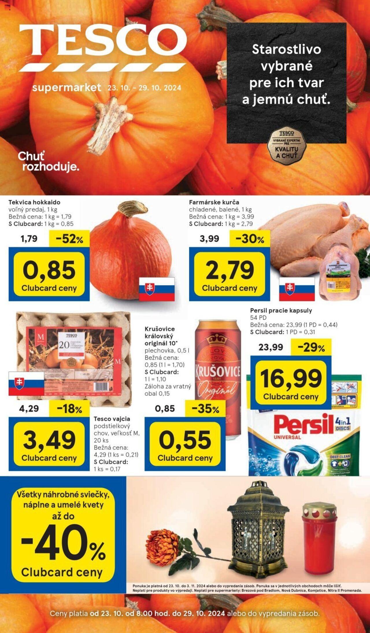 tesco - Tesco Supermarket - leták 23.10.2024 - 29.10.2024