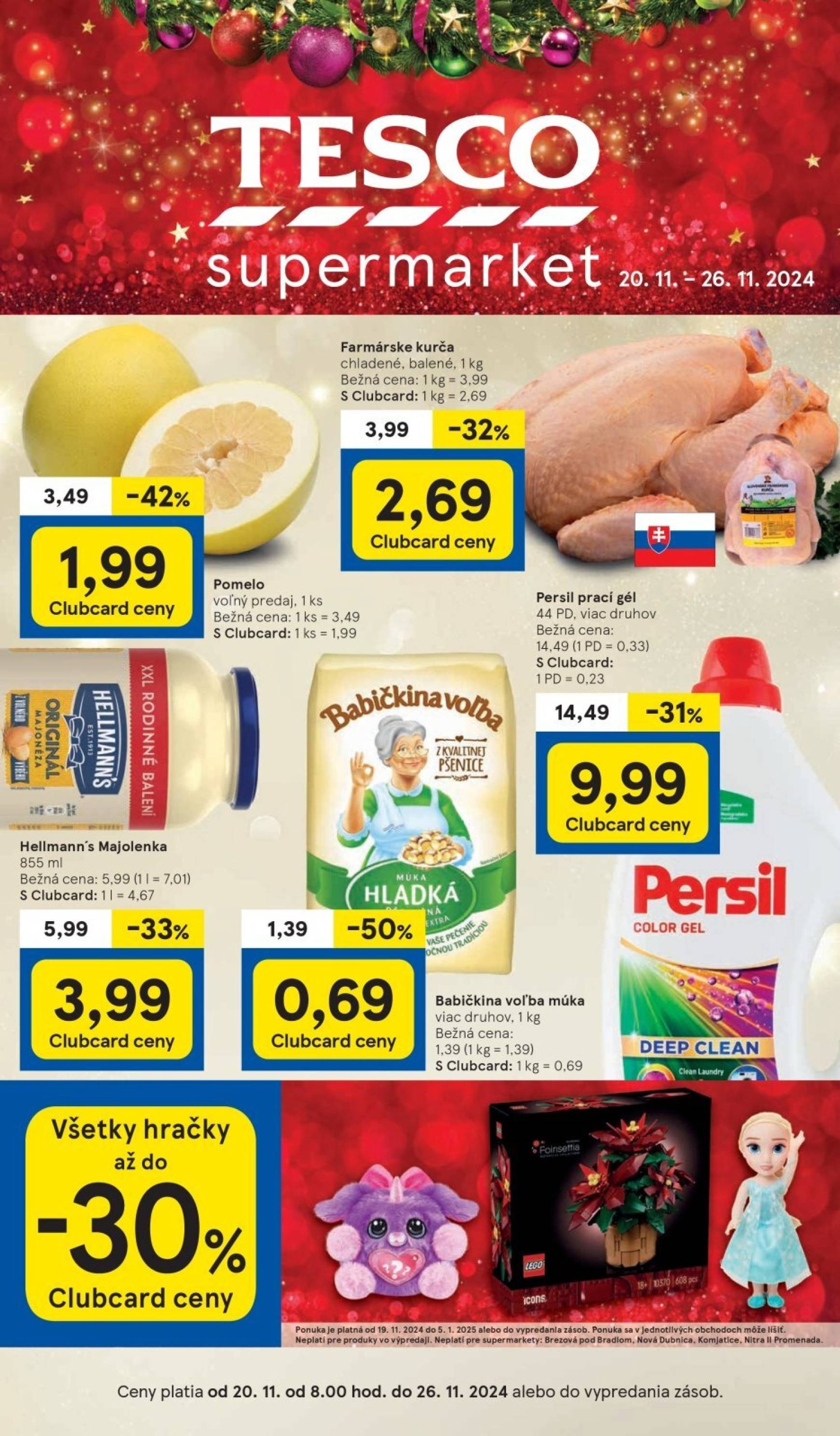 tesco - Tesco Supermarket leták platný od 20.11. - 26.11.