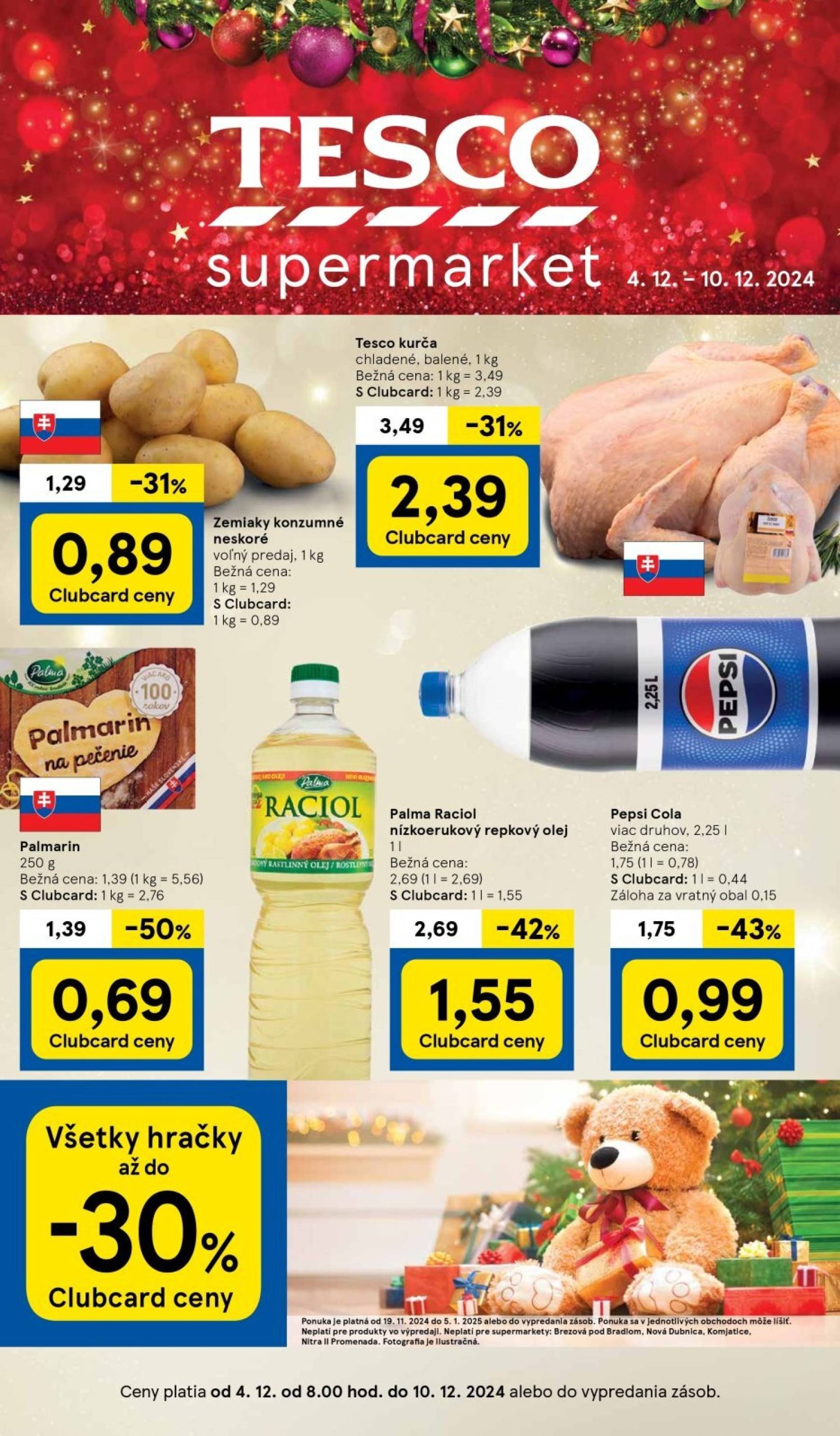 tesco - Tesco Supermarket leták platný od 04.12. - 10.12.