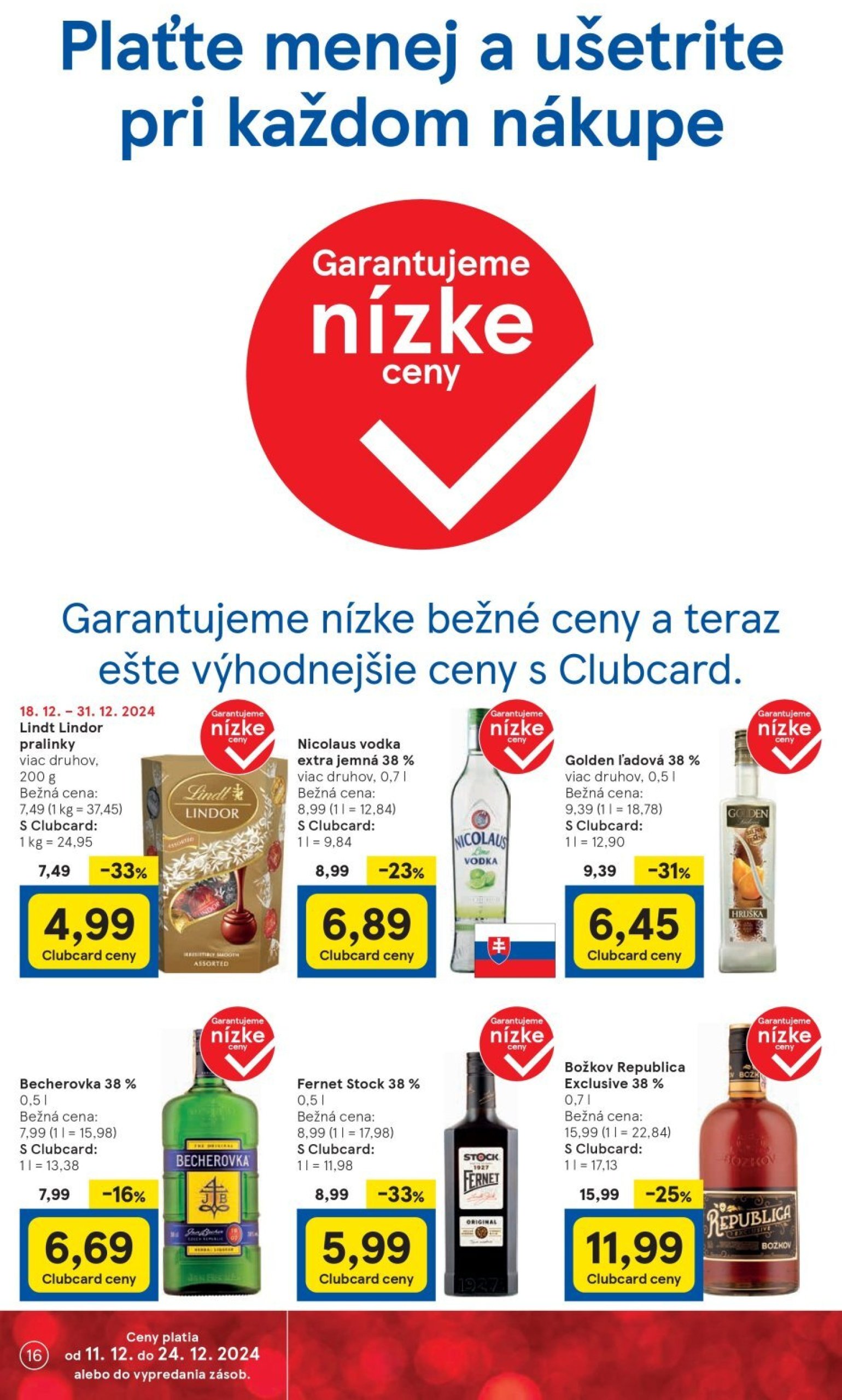 tesco - Tesco Supermarket leták platný od 18.12. - 24.12. - page: 16