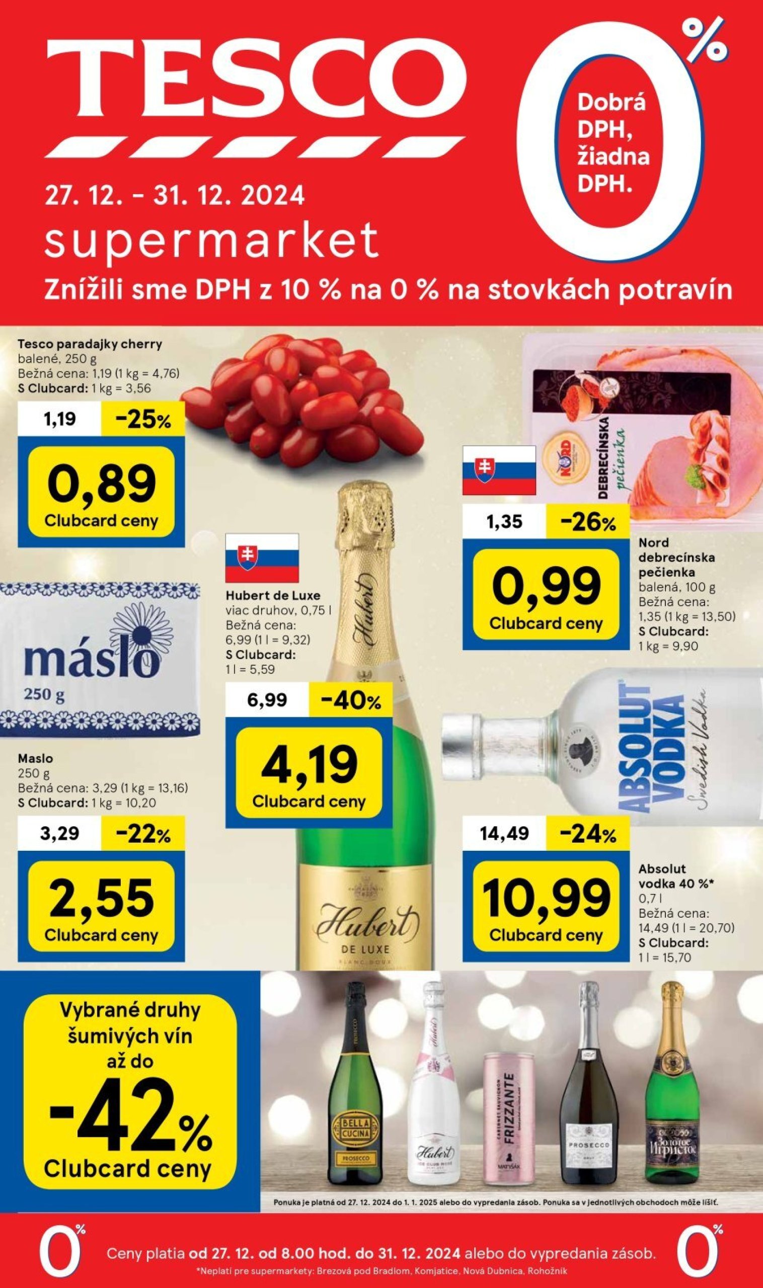 tesco - Tesco Supermarket leták platný od 27.12. - 31.12.